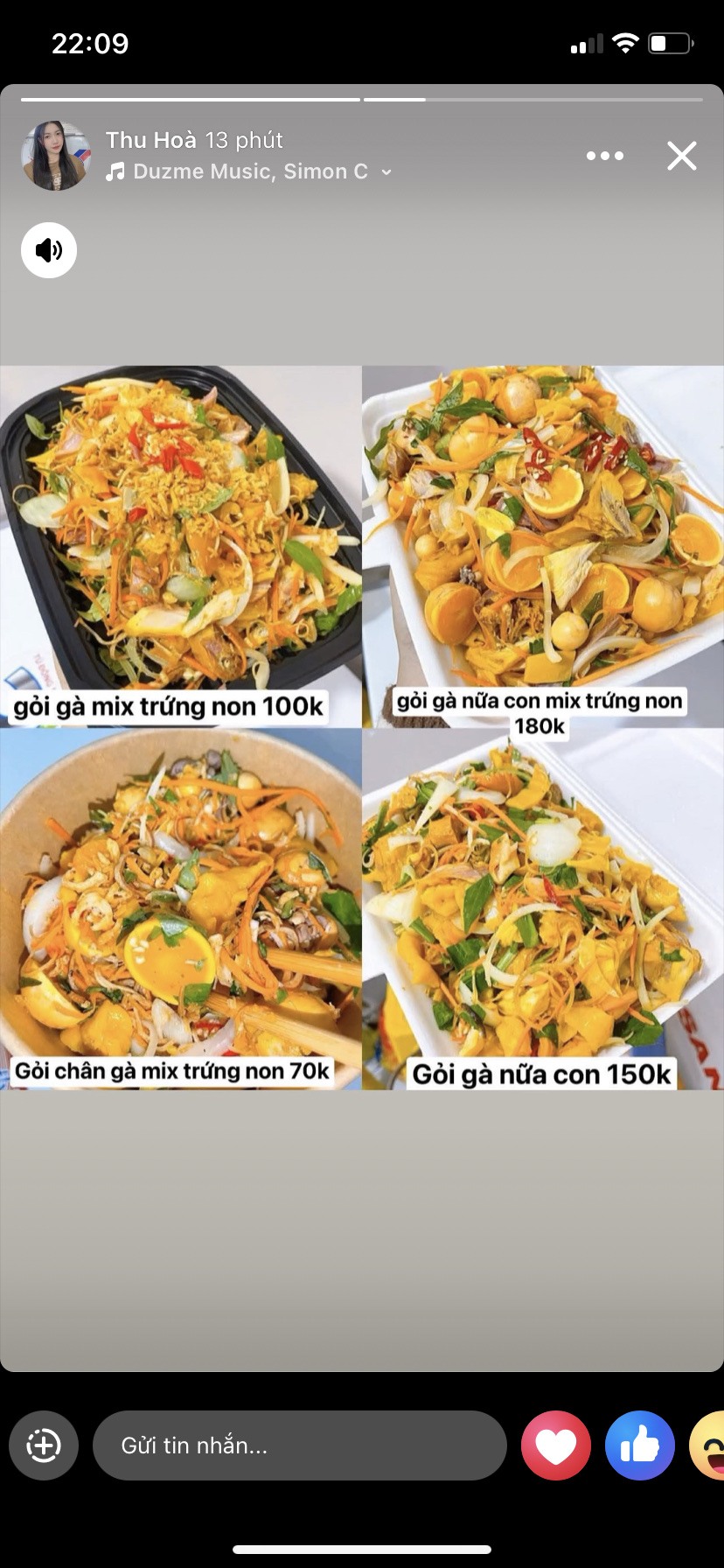 Gỏi gà mix trứng non