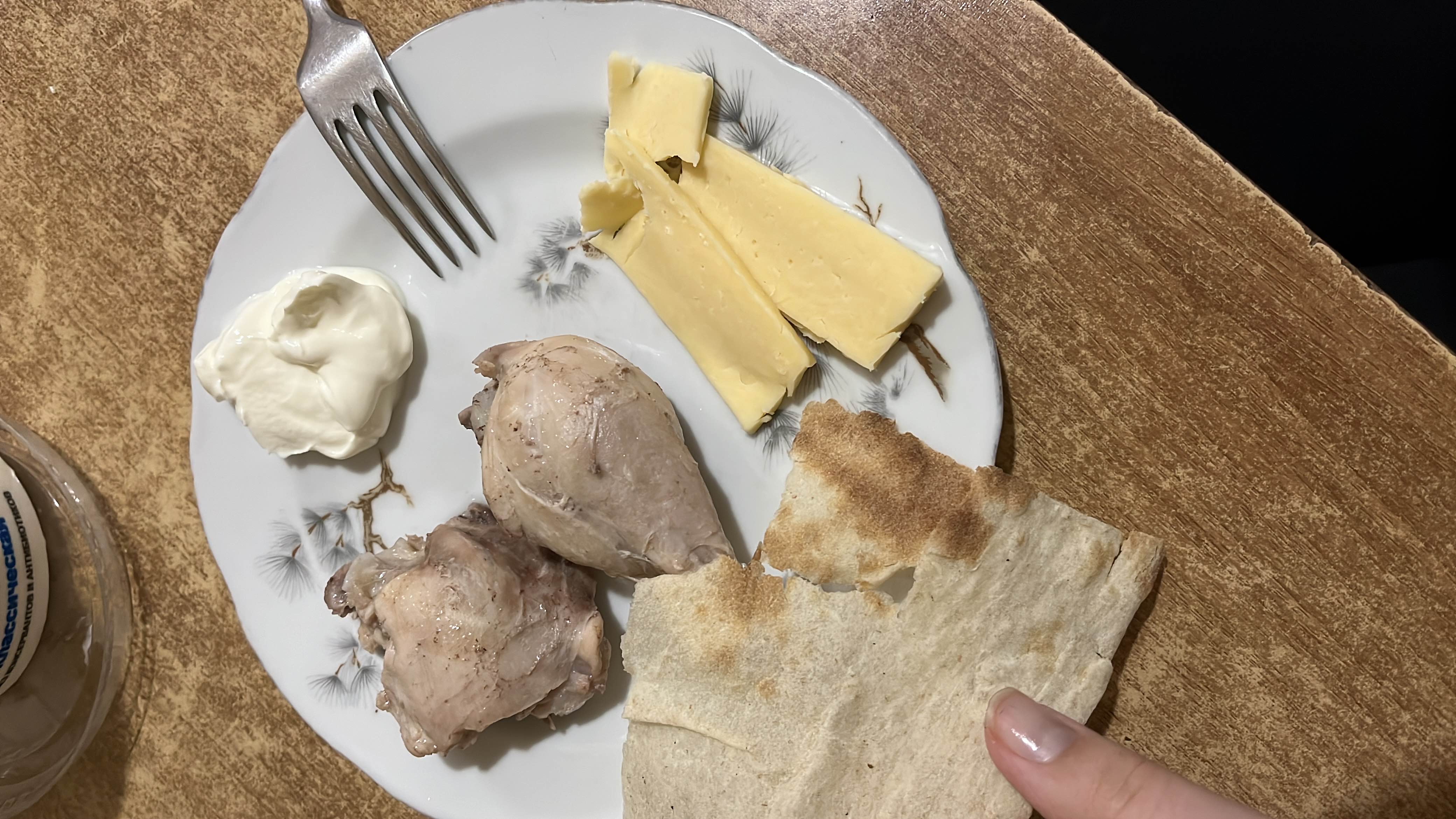 Chicken with Cheese & Bread