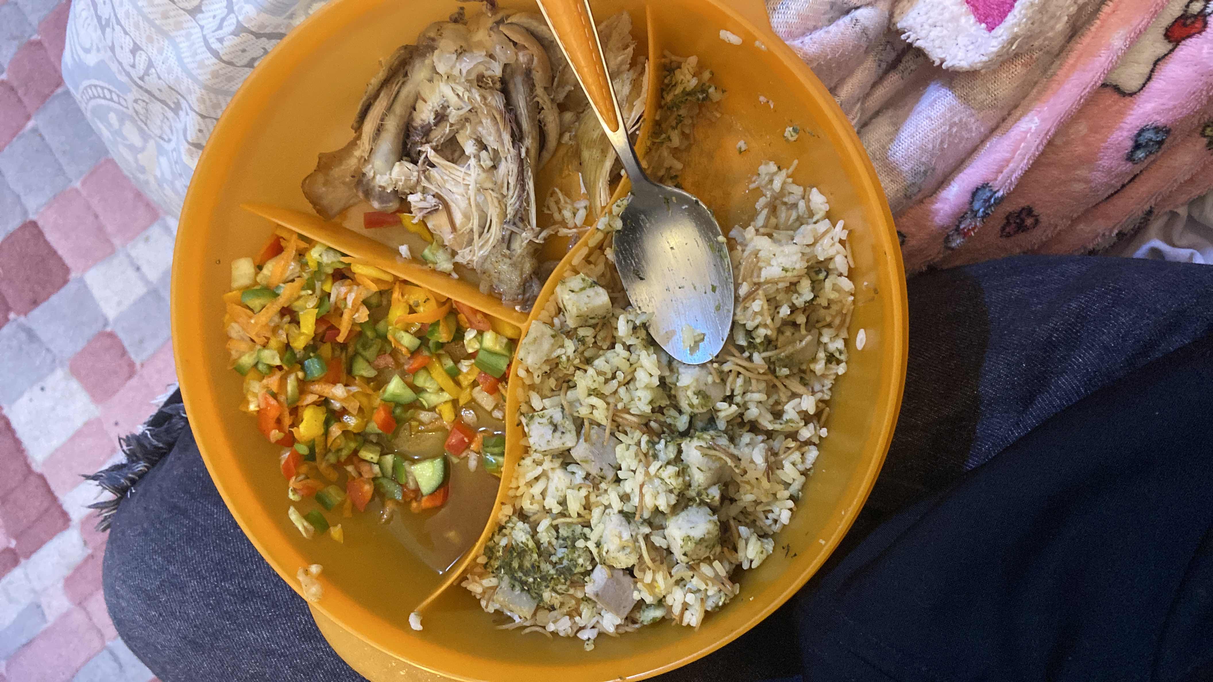 Chicken with Rice and Salad