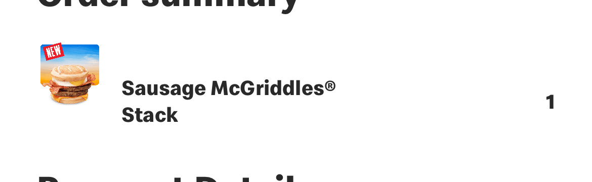 Sausage McGriddles Stack