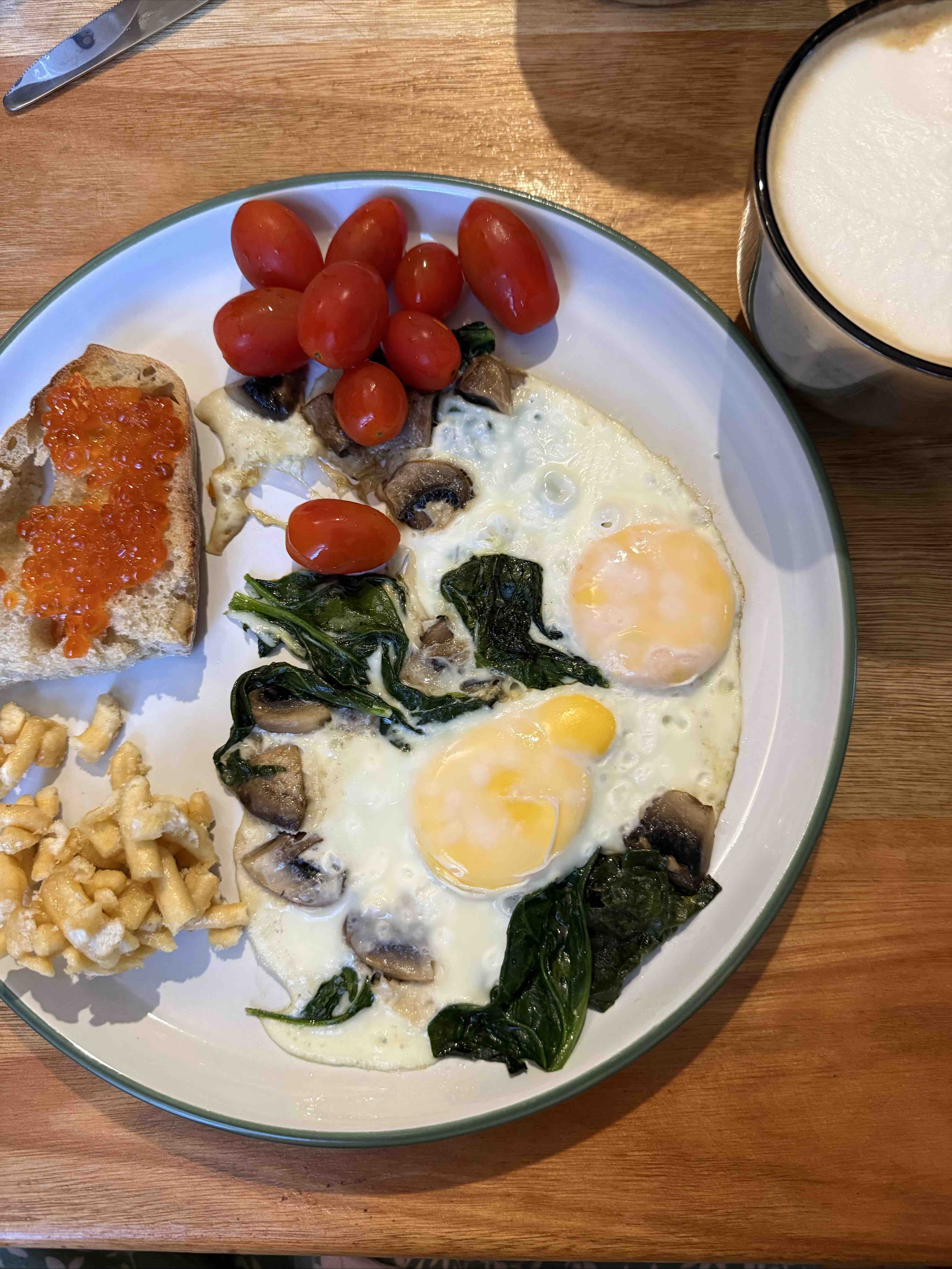 Яичница с овощами