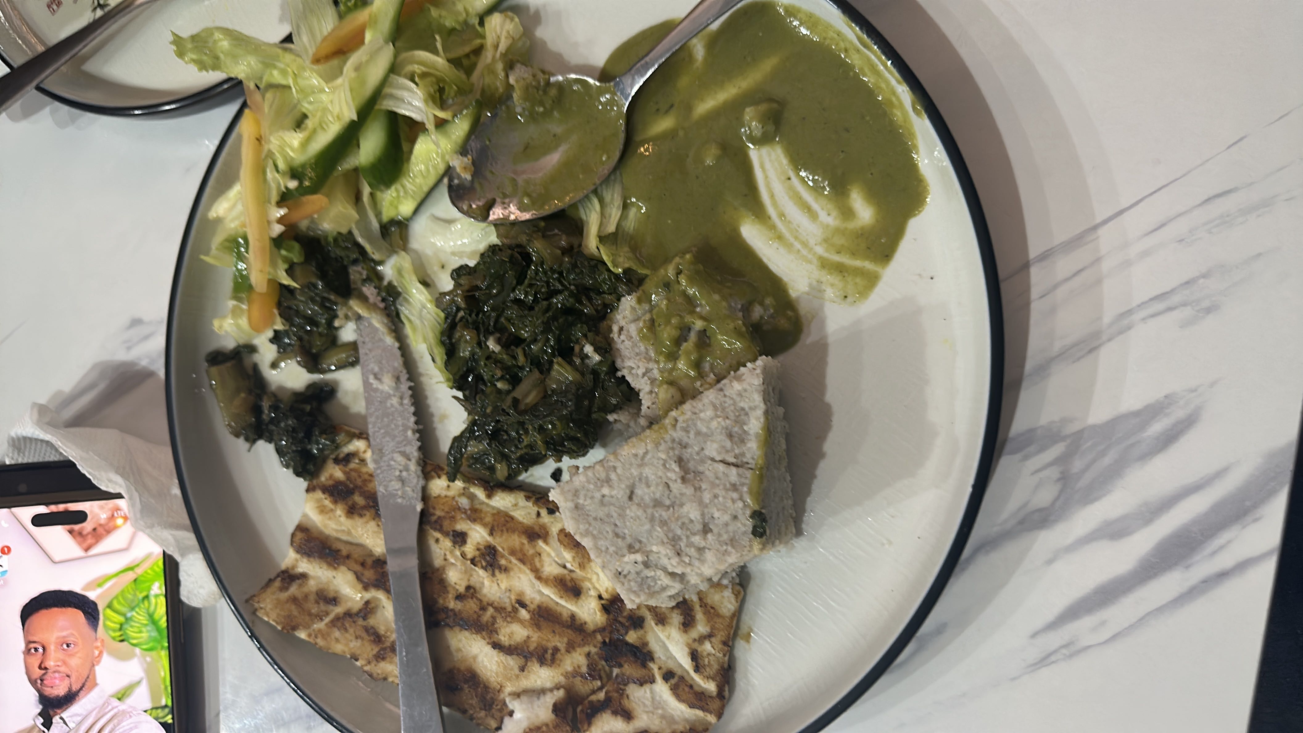 Grilled Fish with Greens