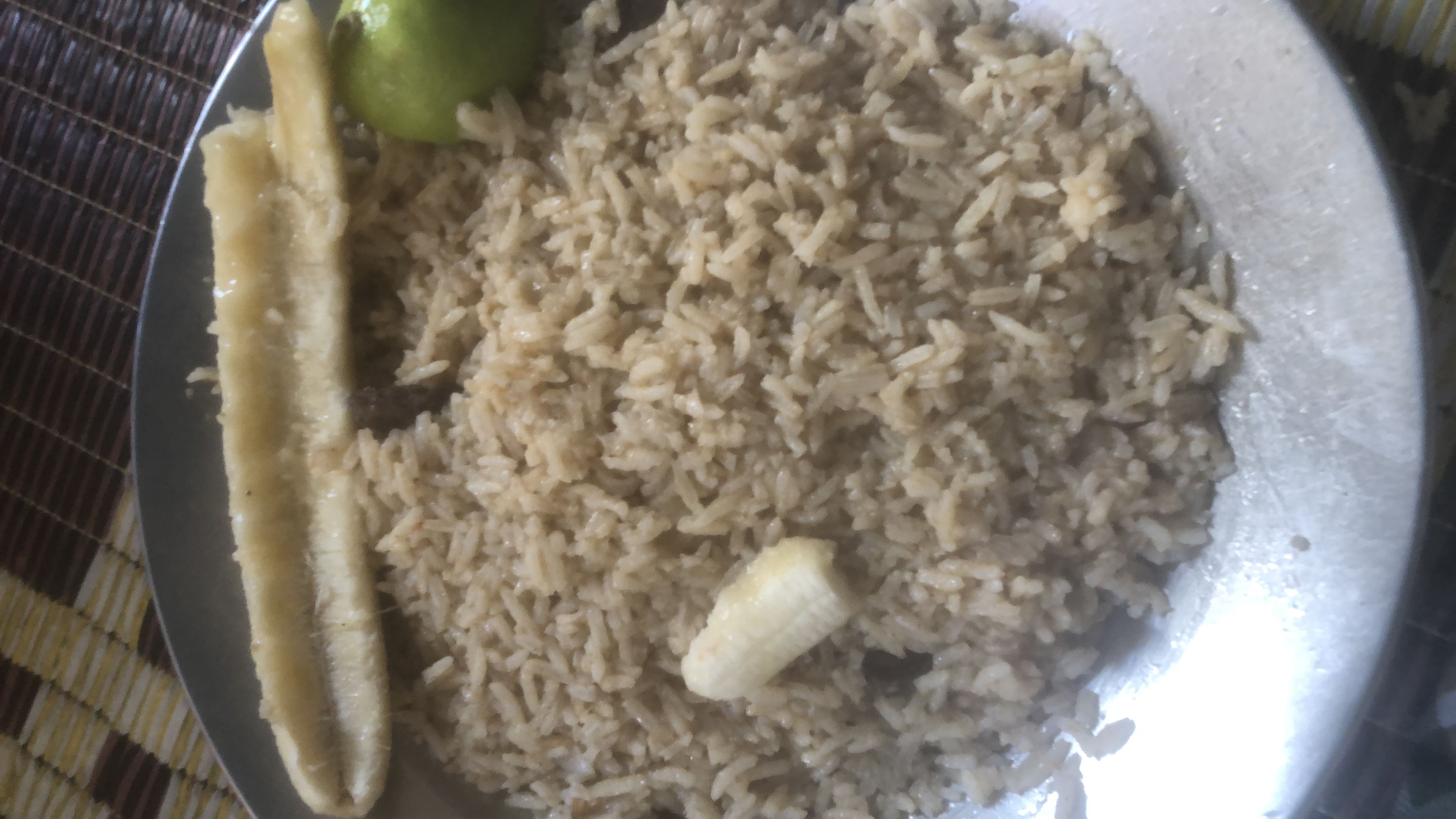 Rice with banana