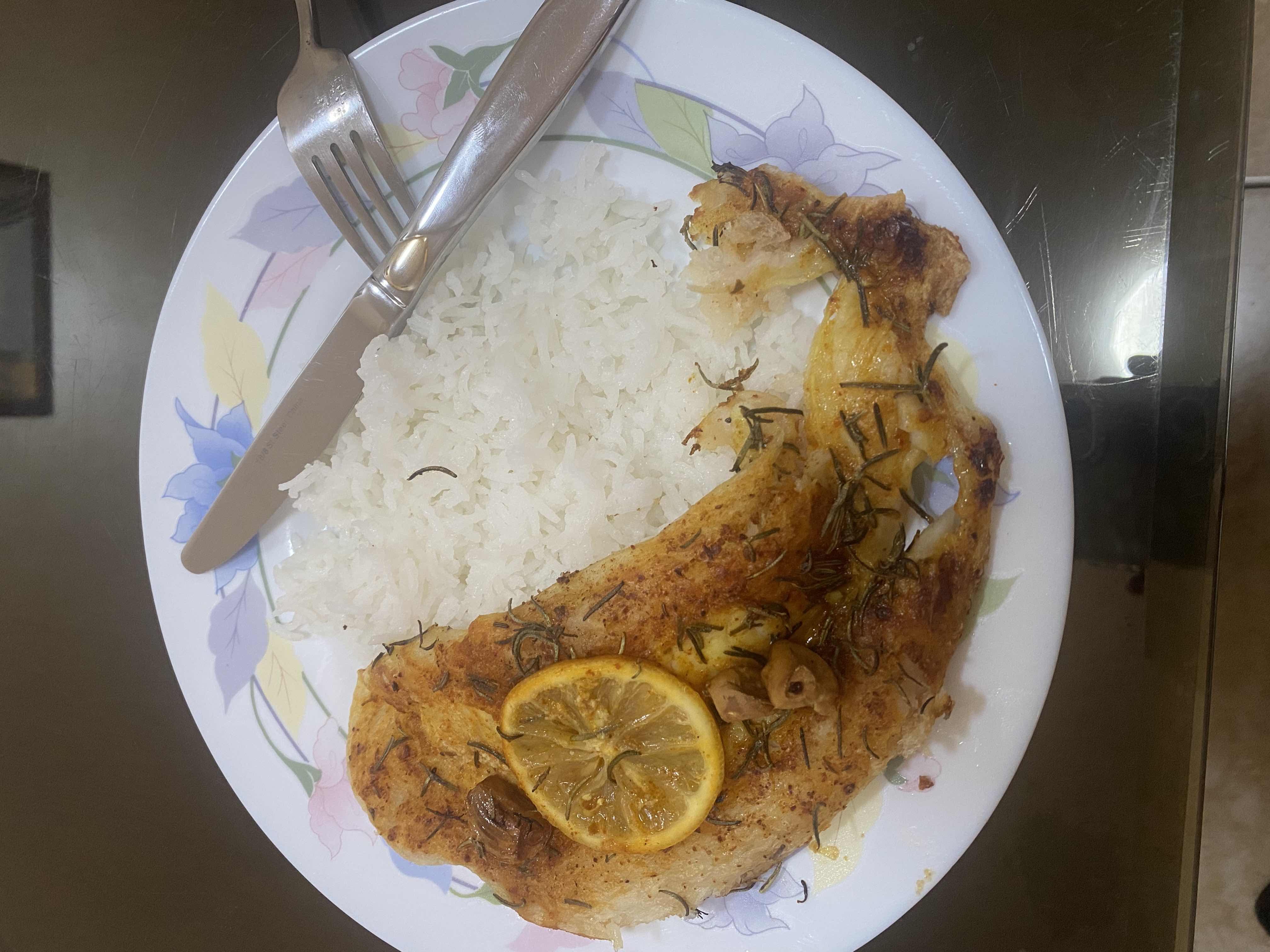 Grilled Chicken with Rice