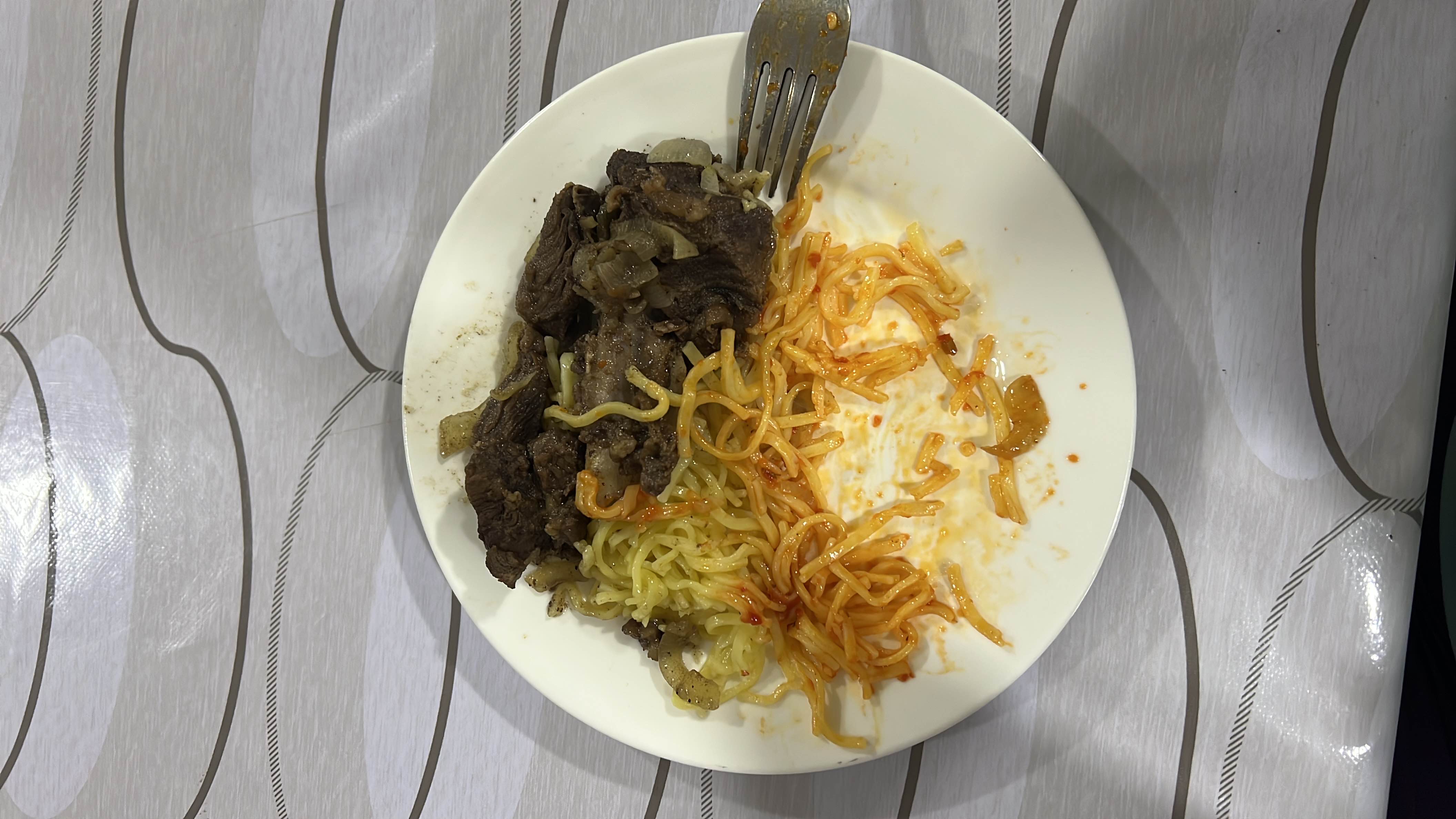 Лапша с мясом