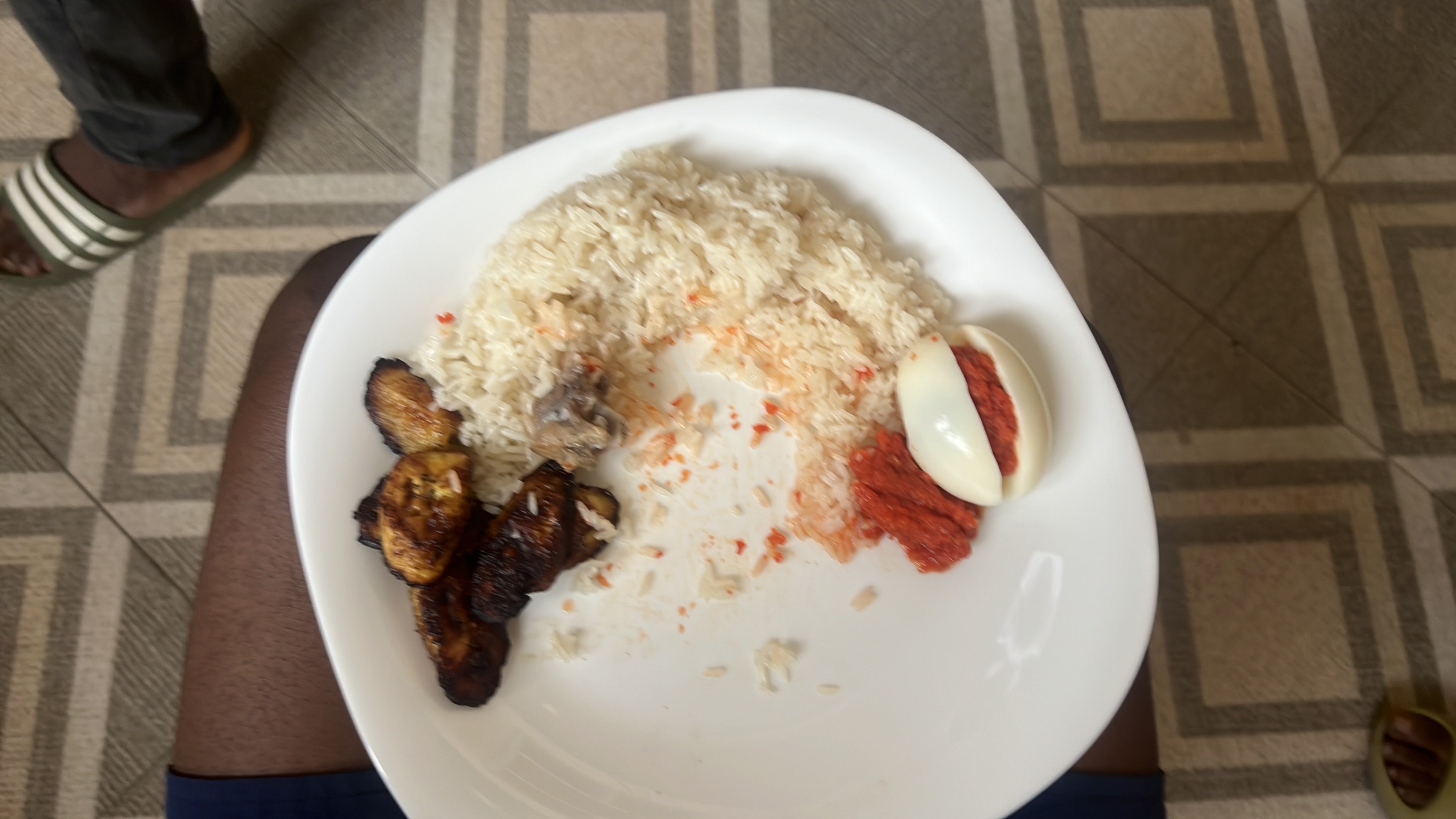 Rice with plantain