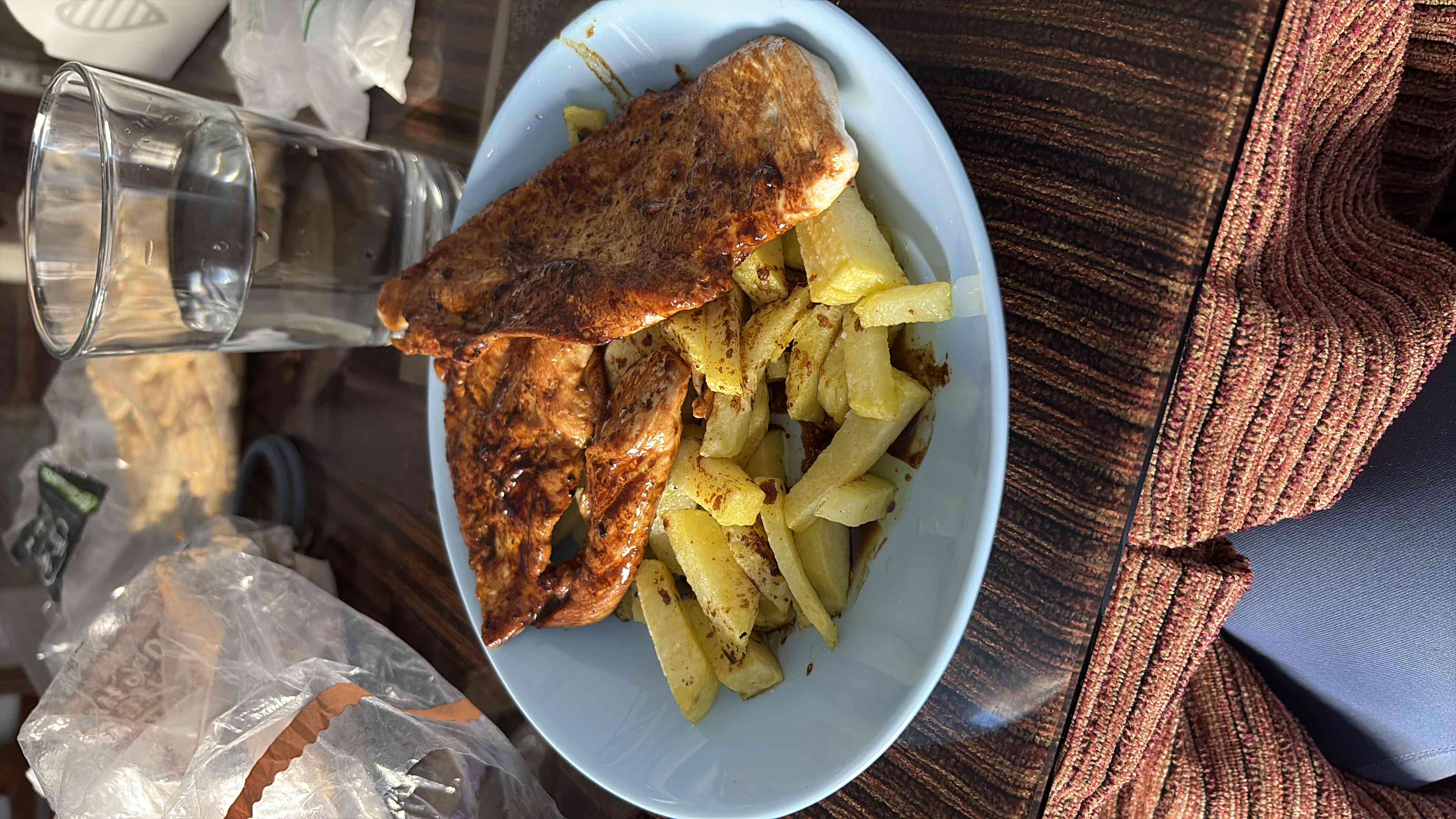 Pollo a la plancha con papas