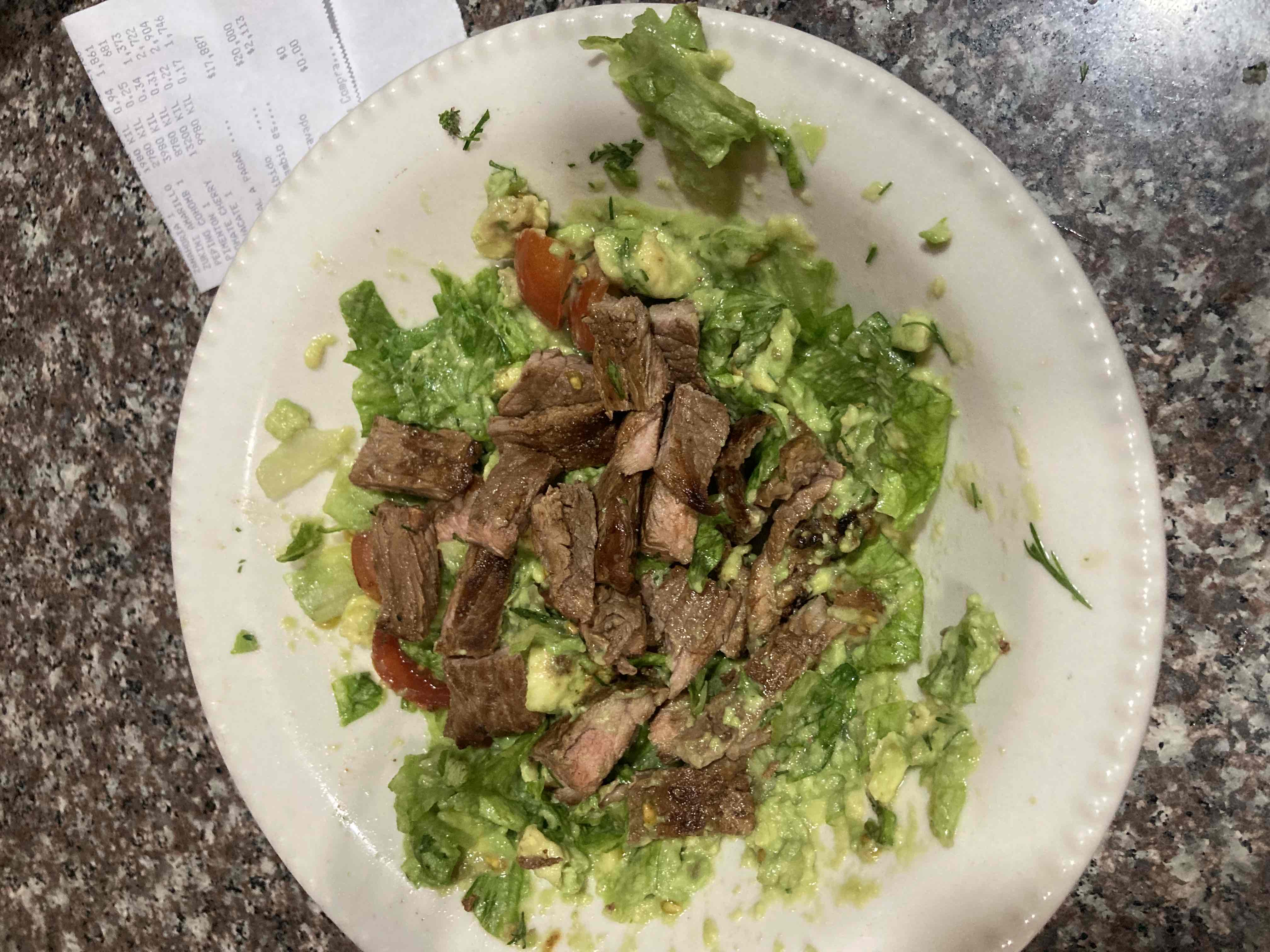 Ensalada de carne asada