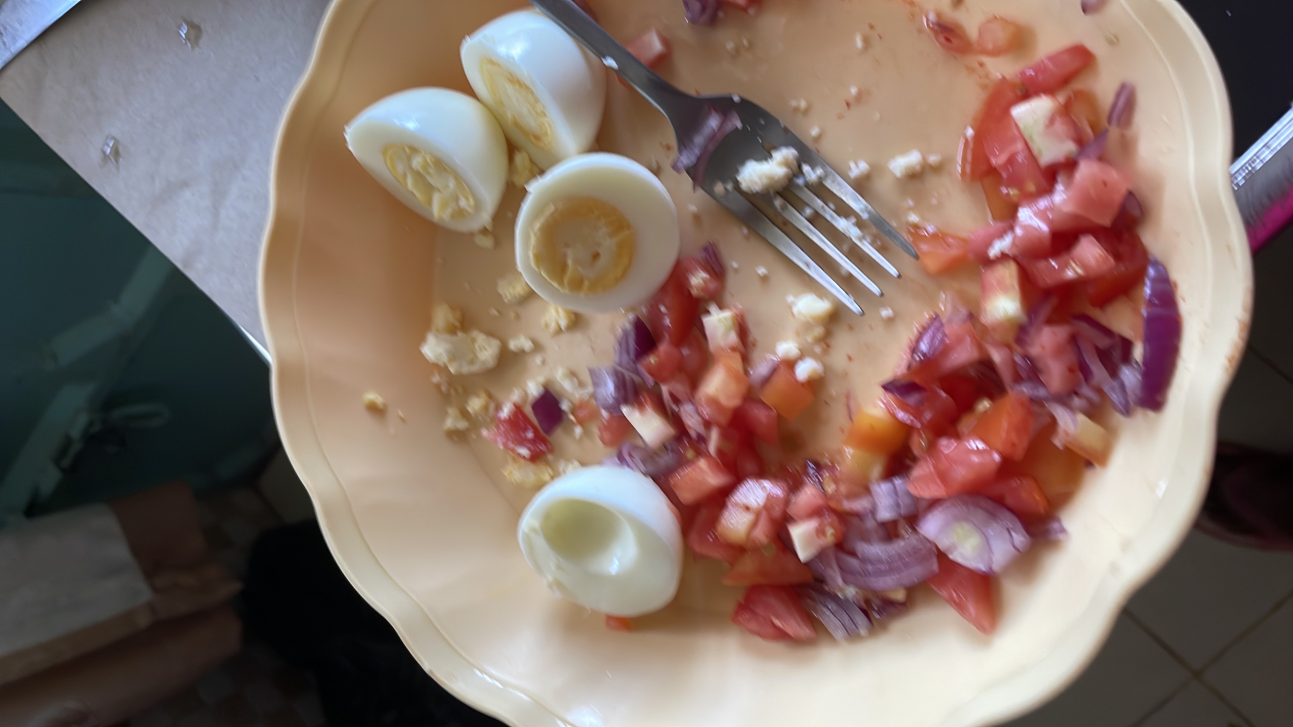 Boiled Eggs with Salad