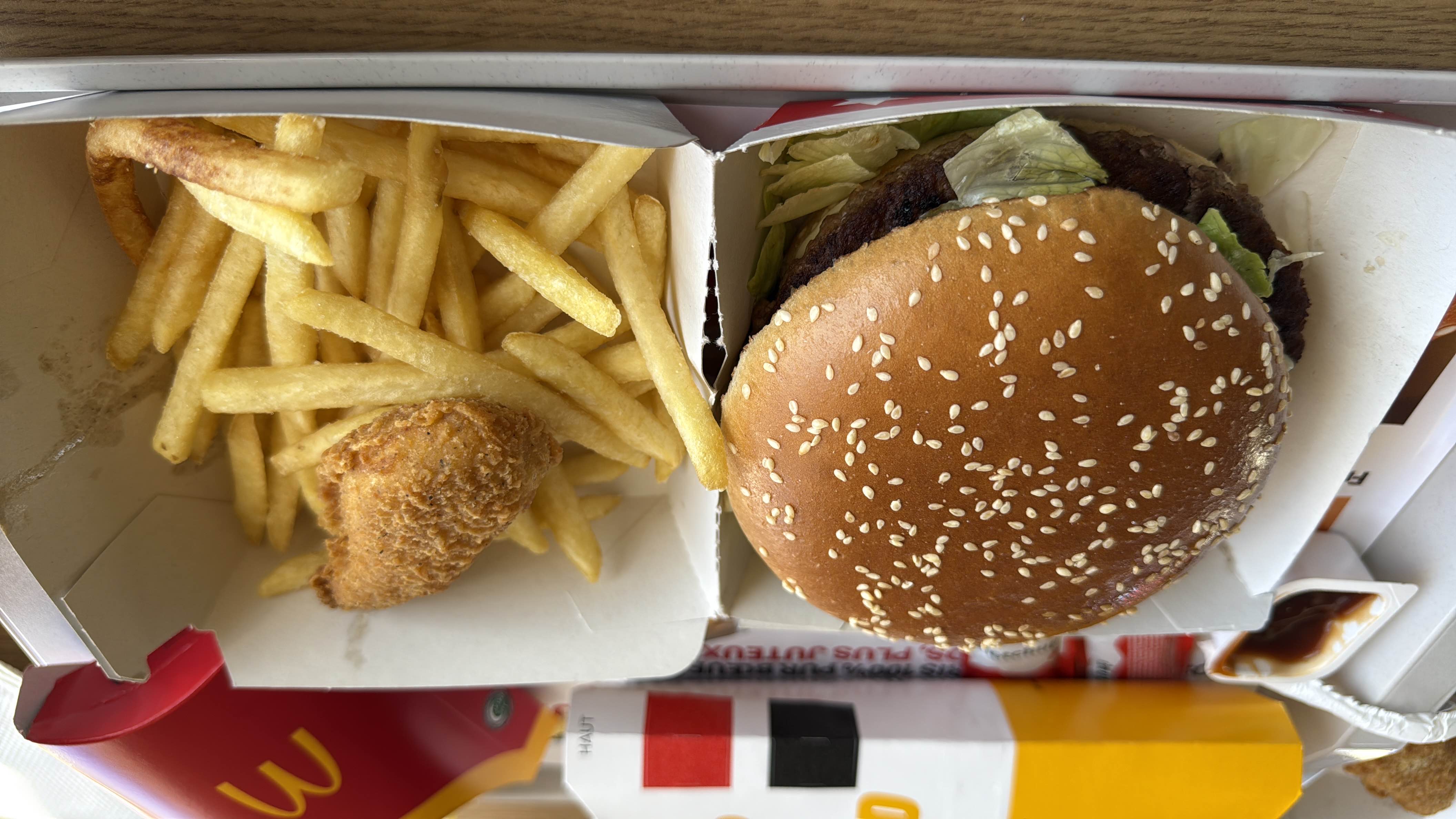 Menu burger et frites