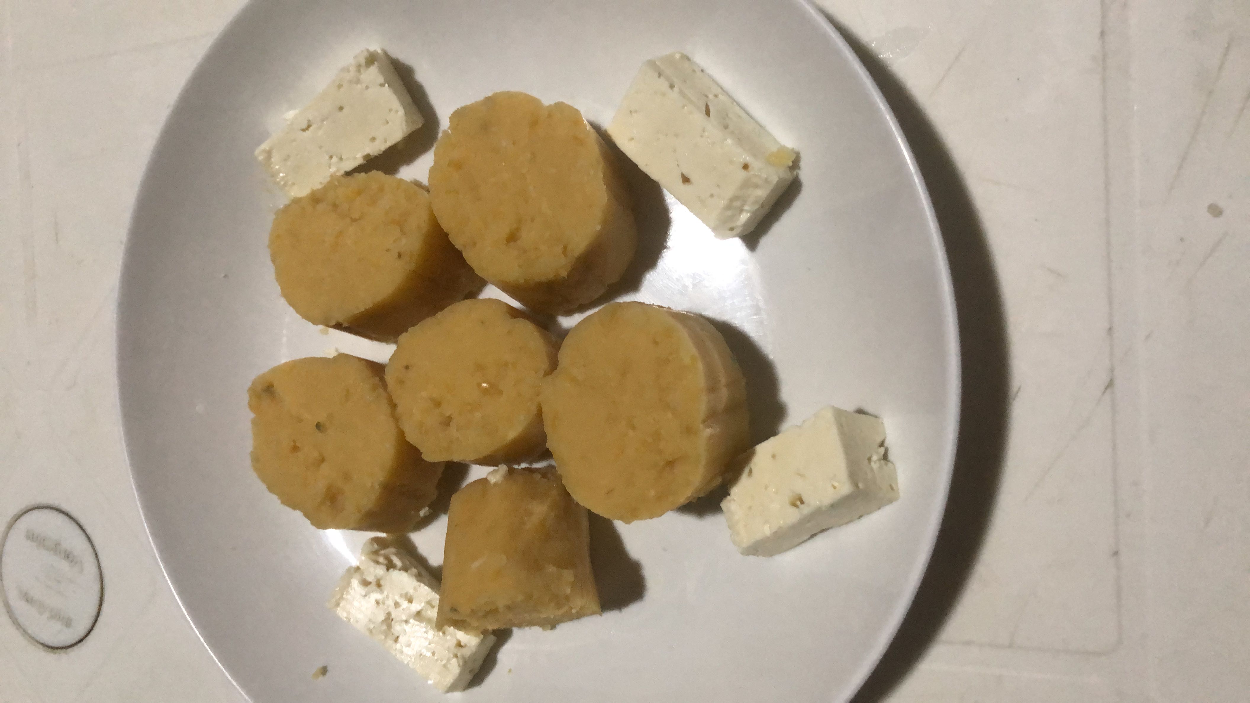 Tamales de garbanzo con tofu