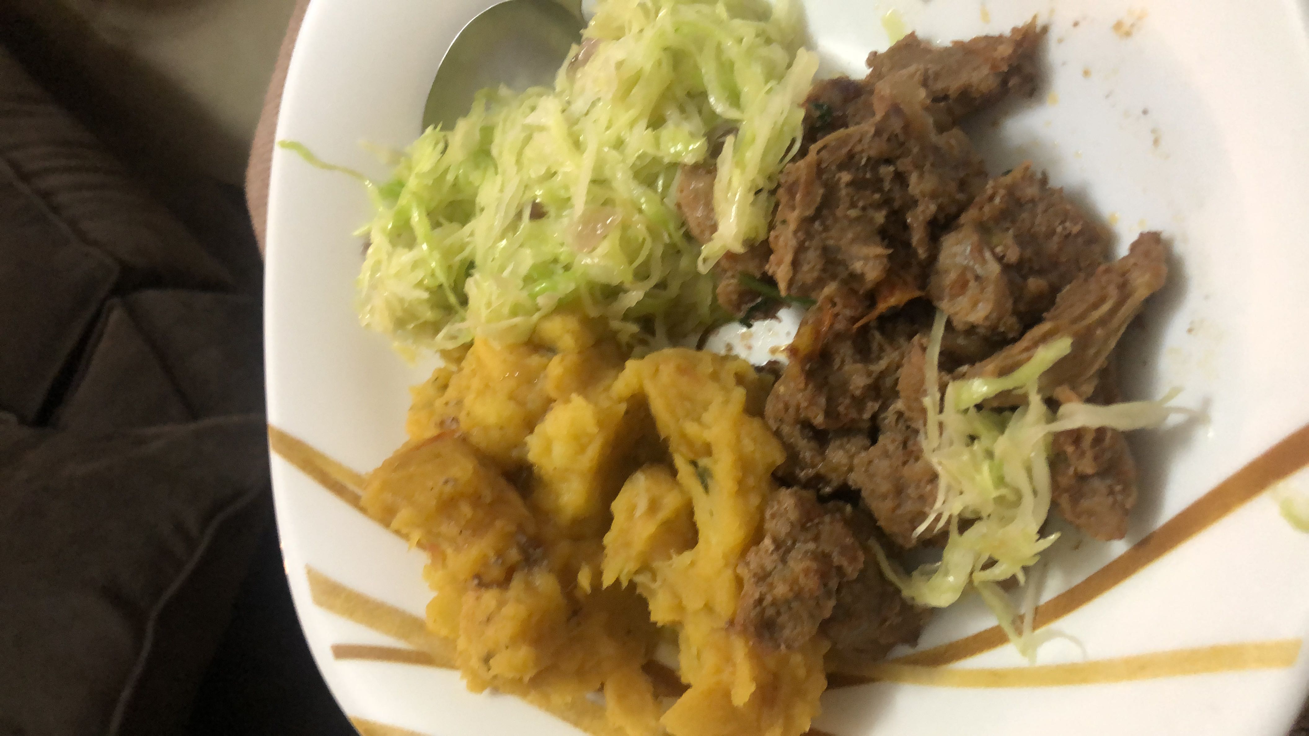 Mashed Plantains with Beef