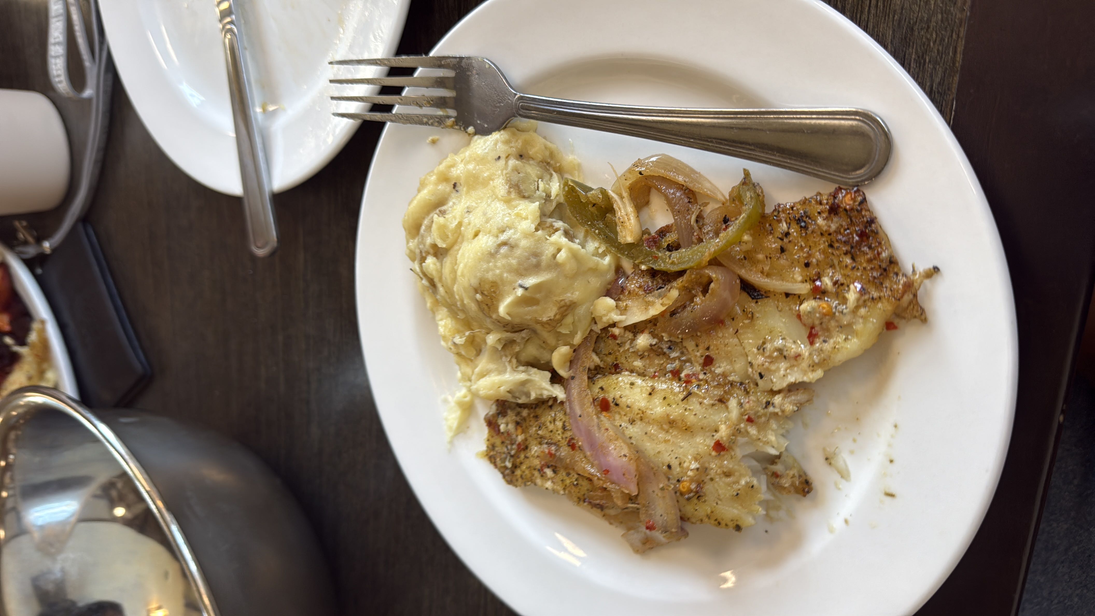 Grilled Fish with Mashed Potato