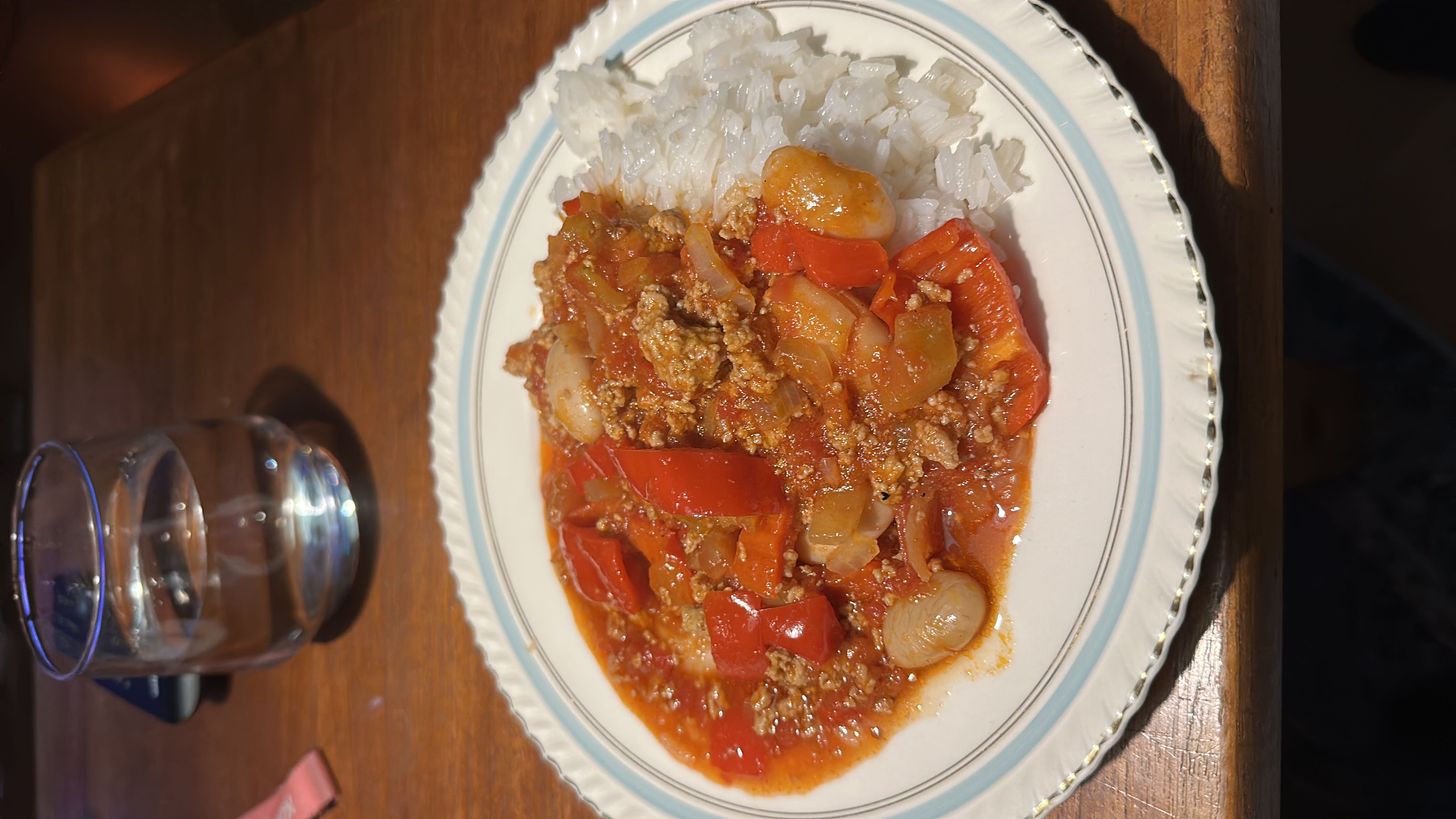 Köttfärsgryta med ris