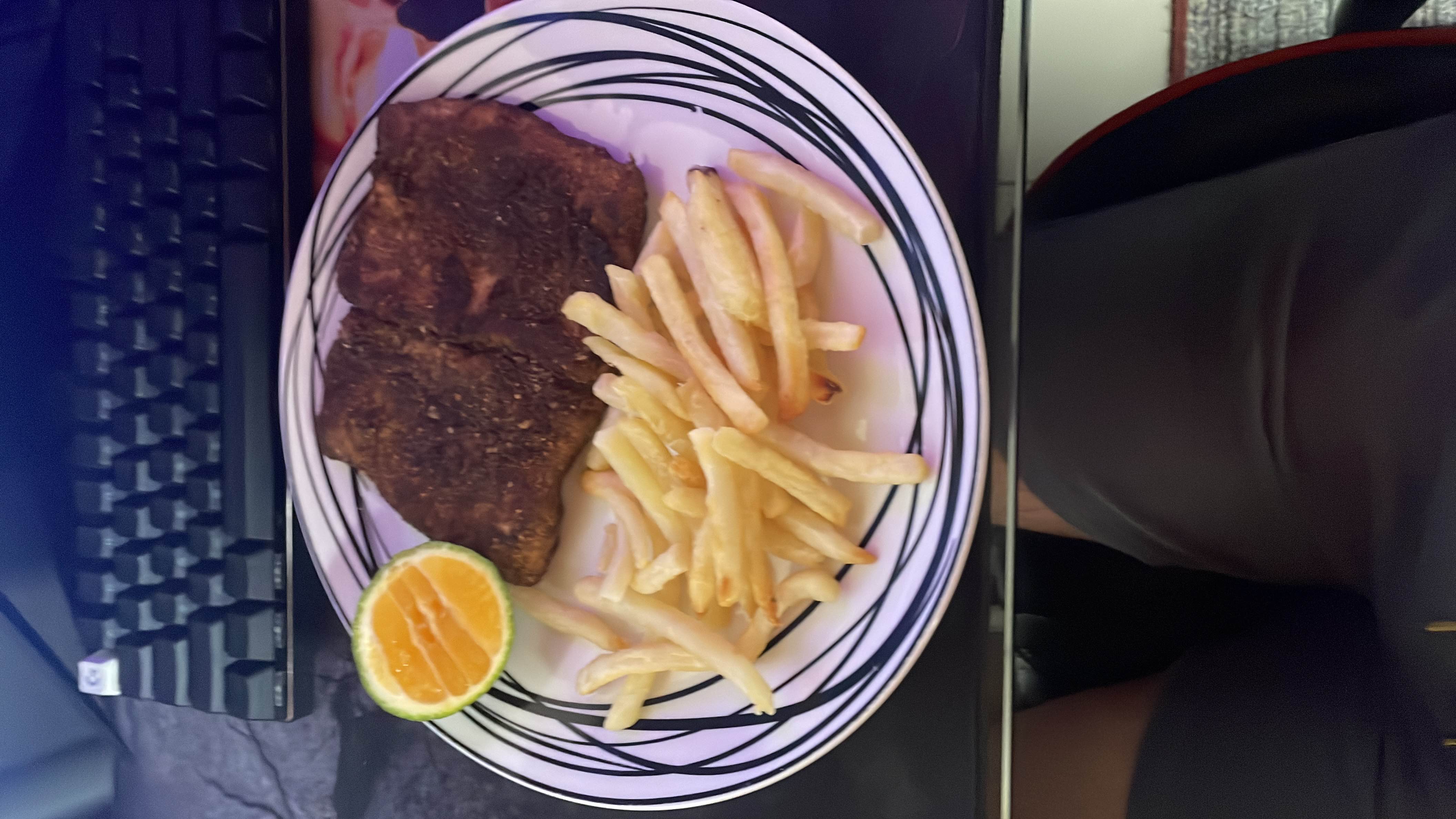 Grilled Steak with Fries