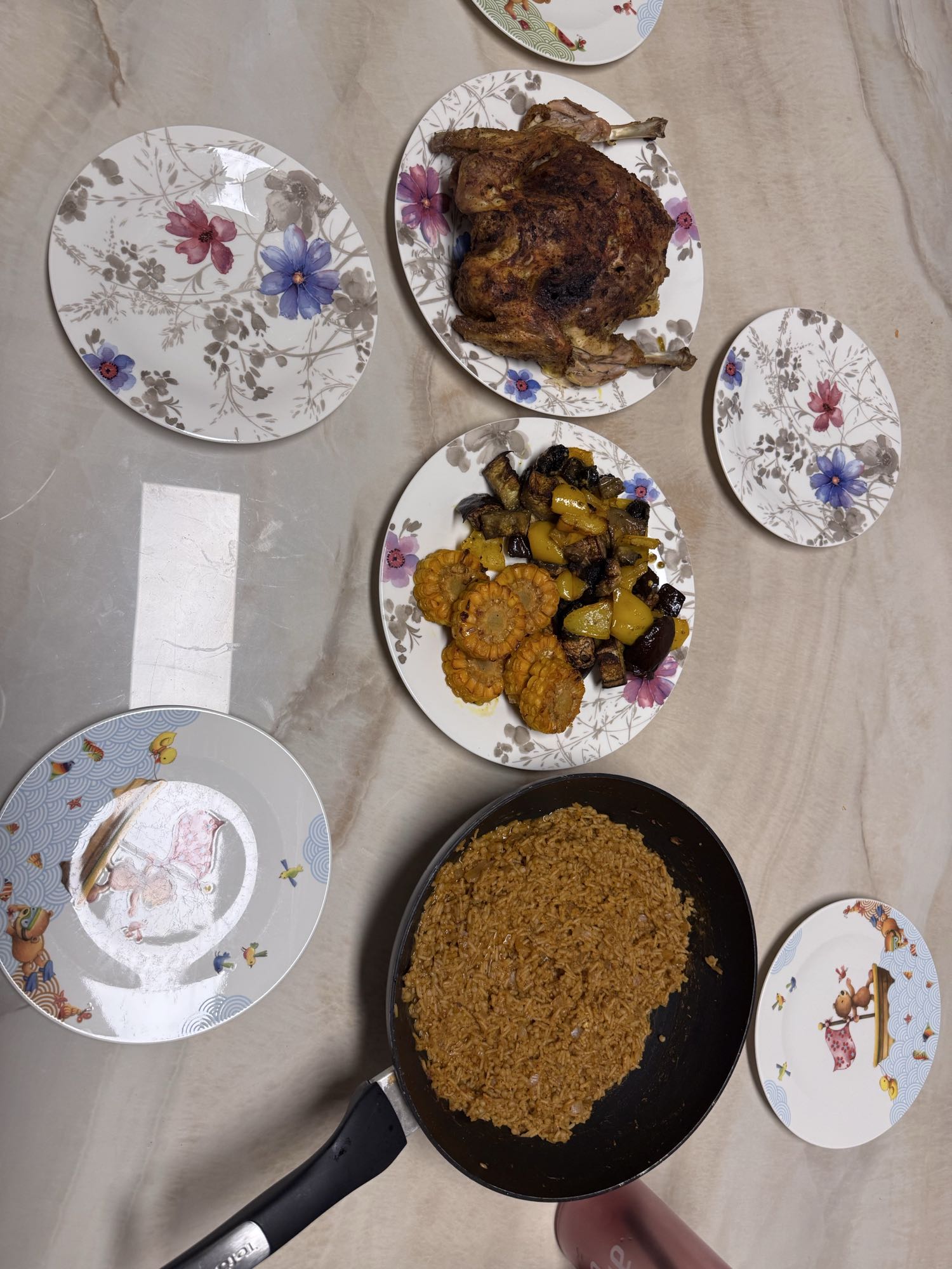 Poulet rôti avec riz