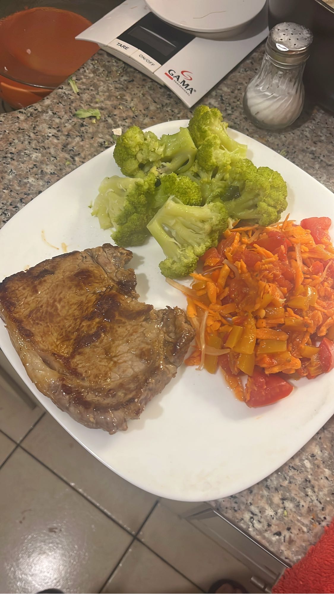 Bistec con verduras
