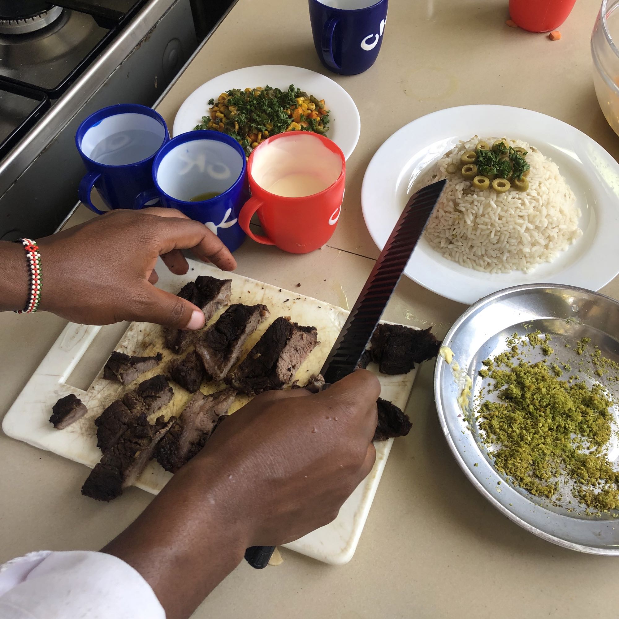 Grilled Beef with Rice