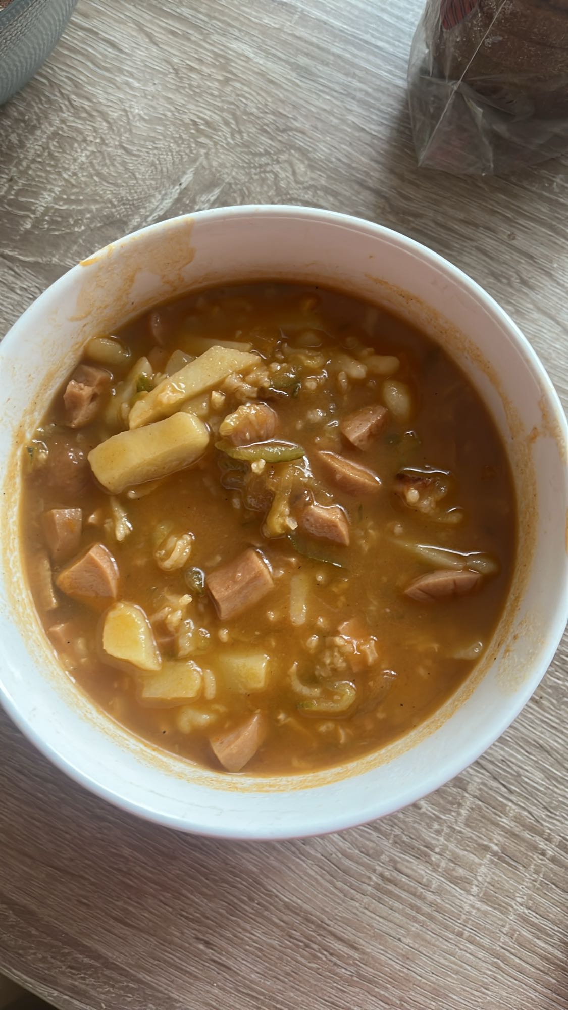 Суп с сосисками