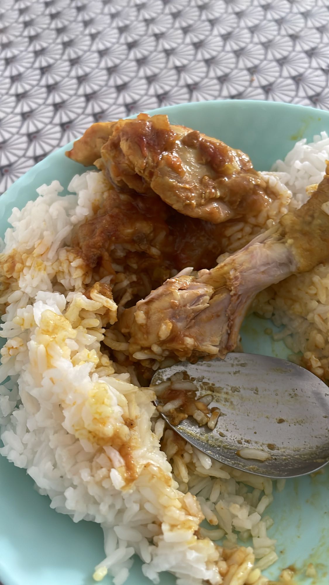 Poulet sauce avec riz