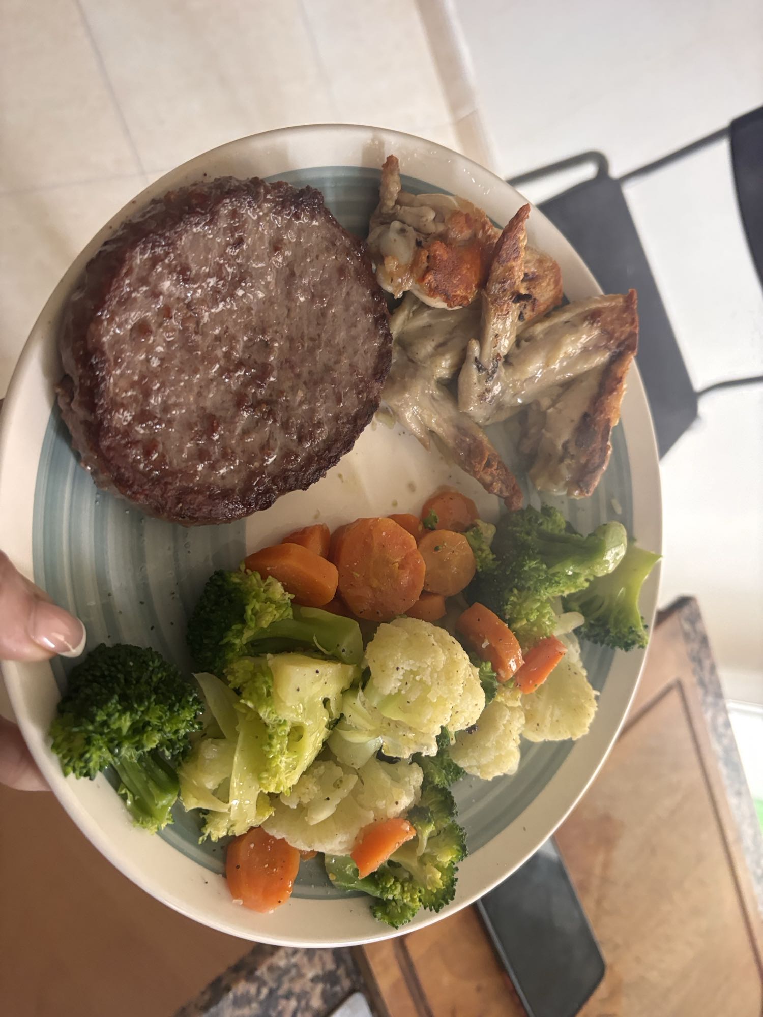 Hamburguesa con verduras