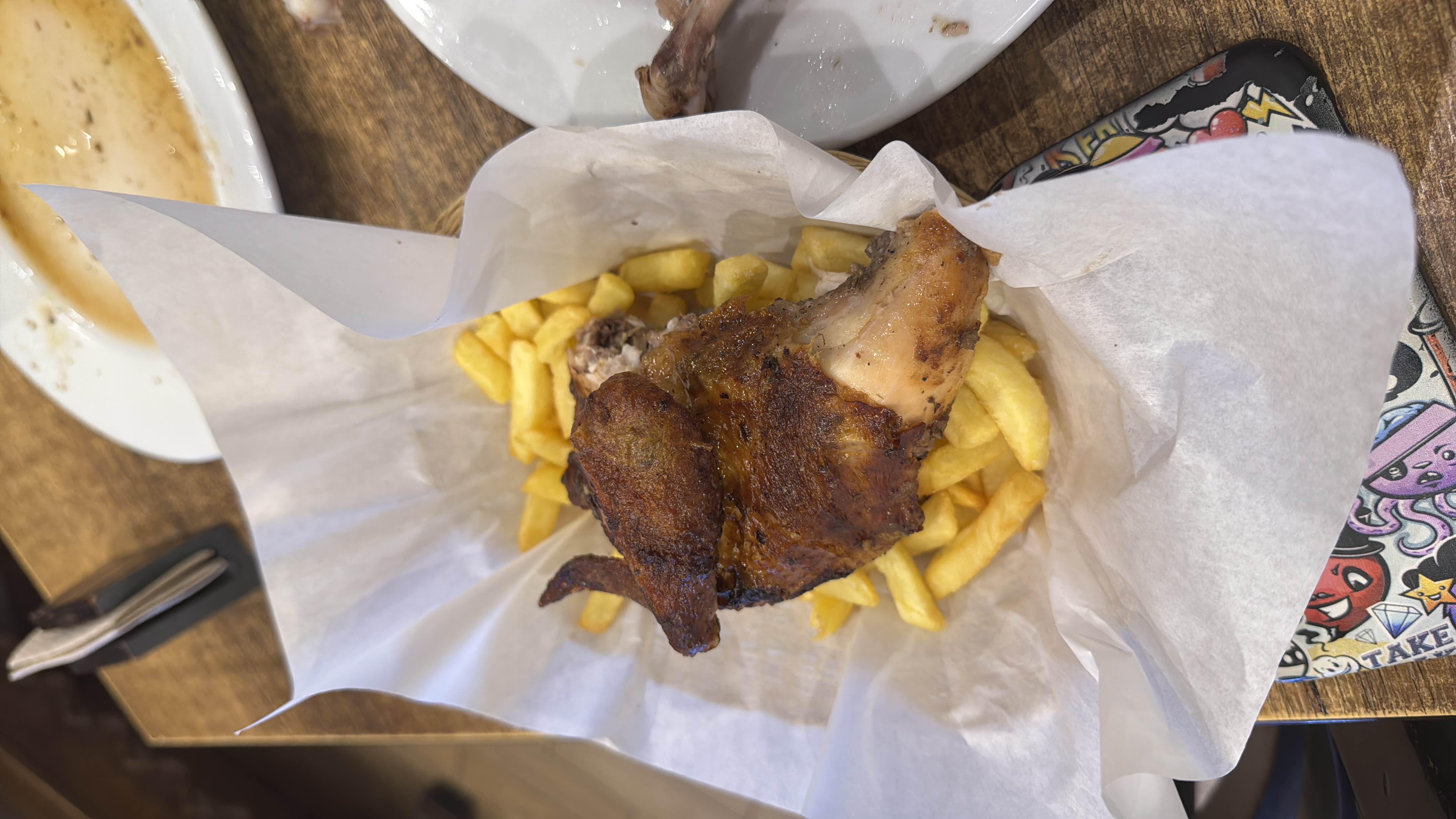 Pollo asado con papas