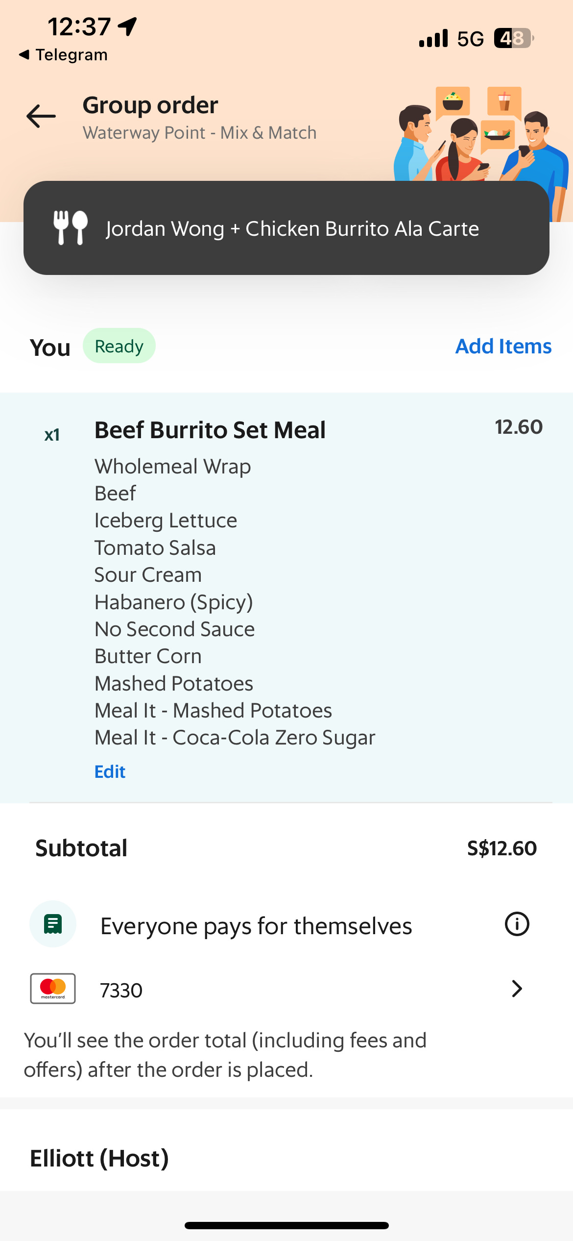 Beef Burrito Set Meal