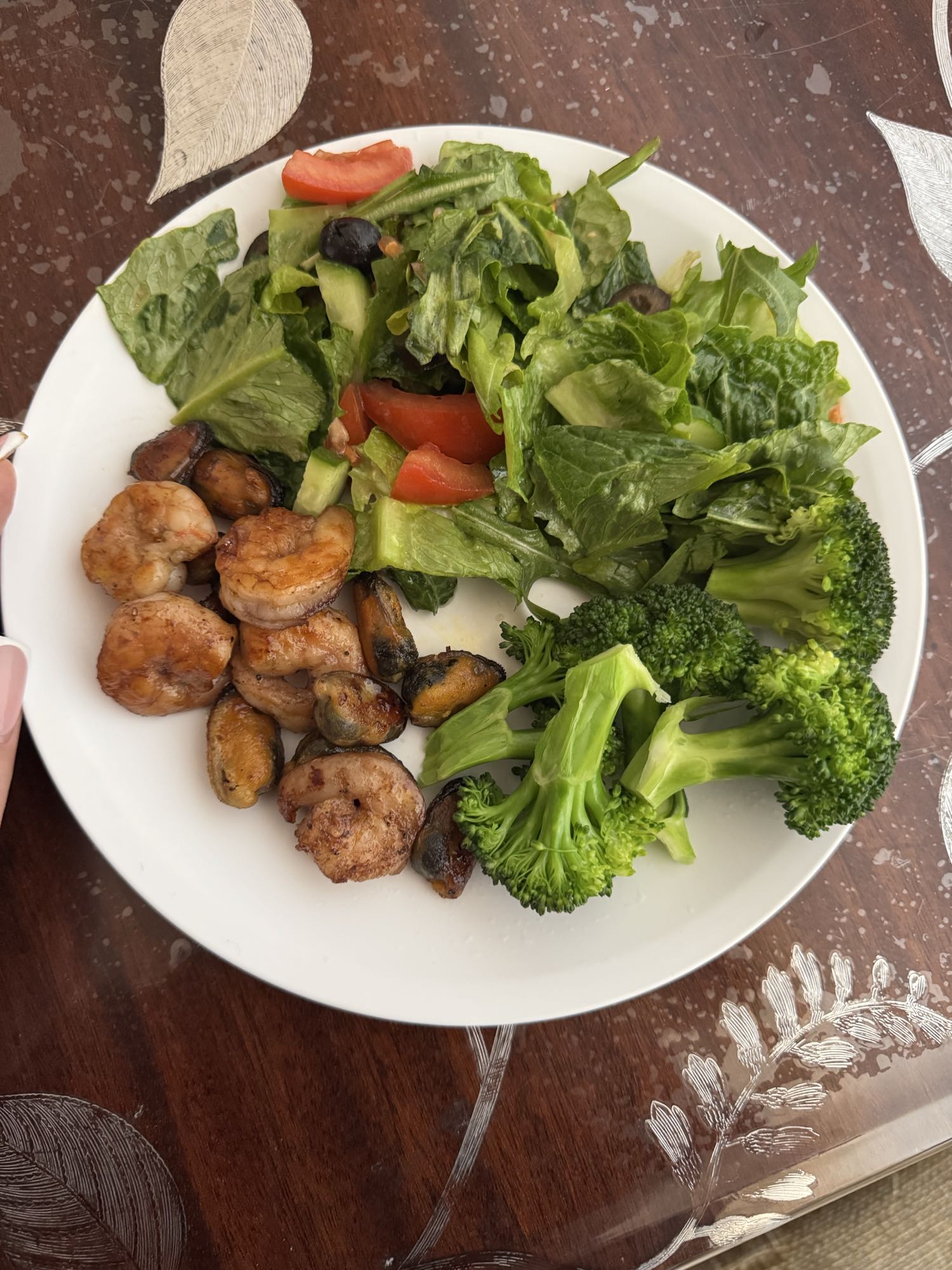 Морепродукты с овощами