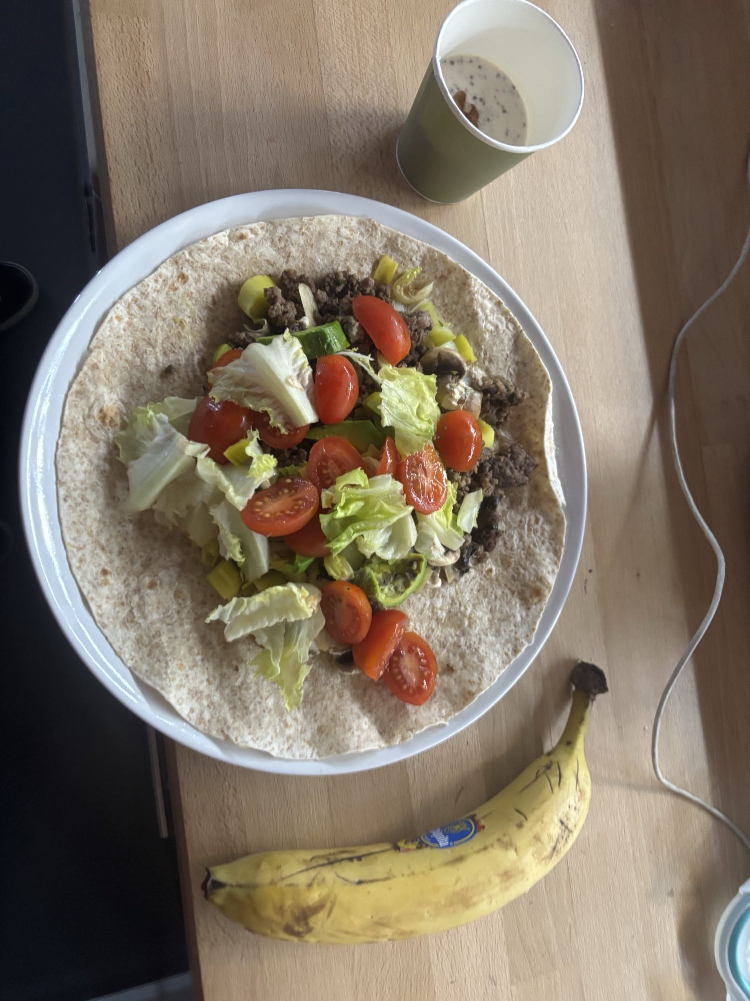 Wrap au bœuf et légumes