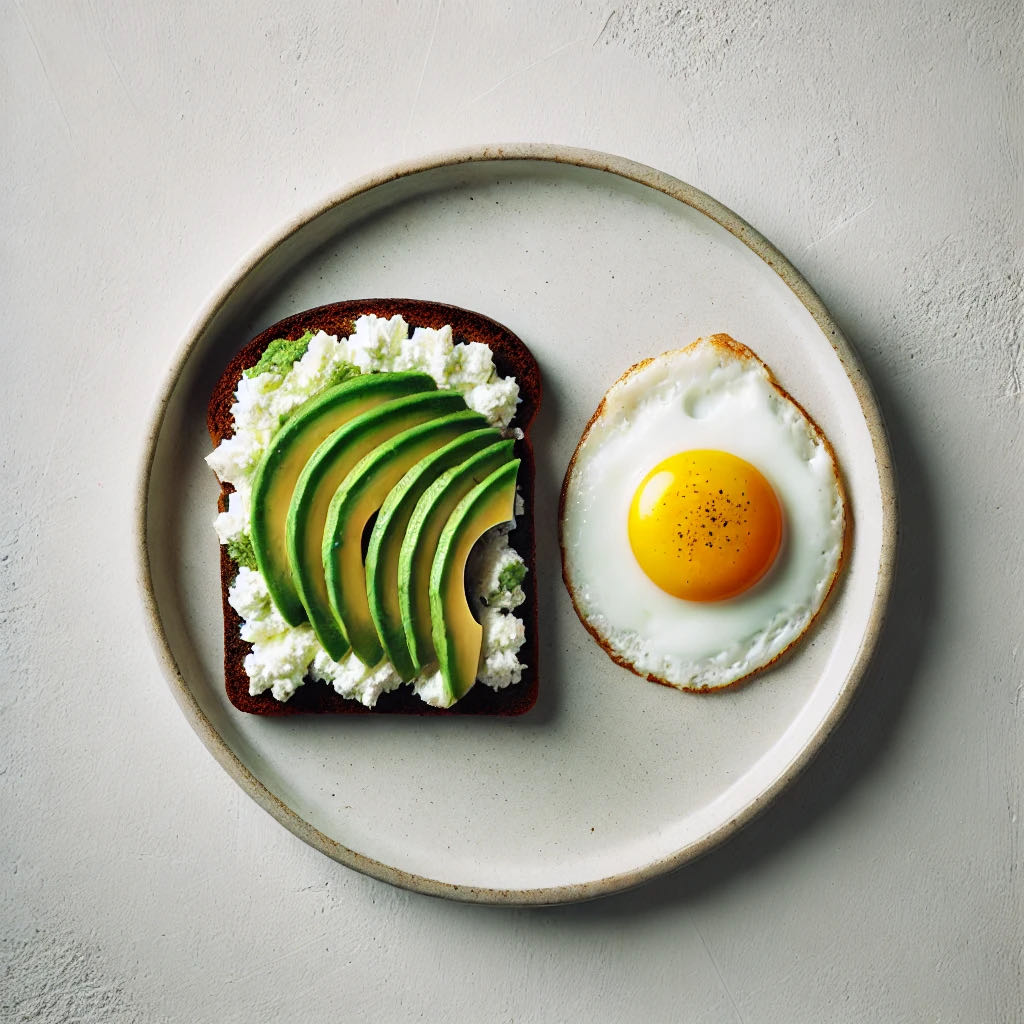 Тост с авокадо и яйцом
