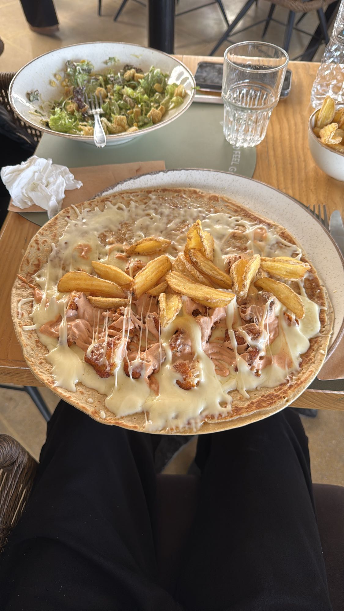 Cheesy Chicken Crepe