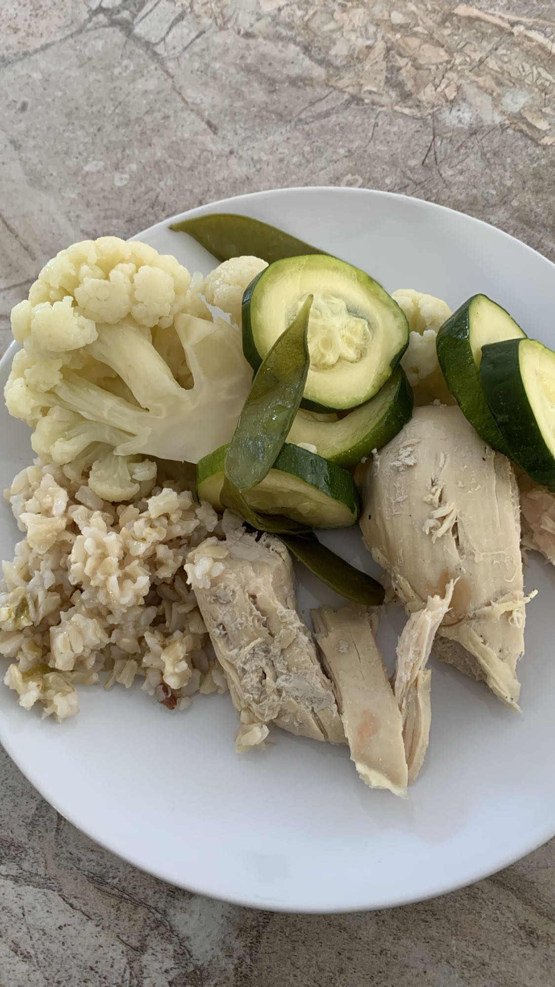 Poulet avec légumes
