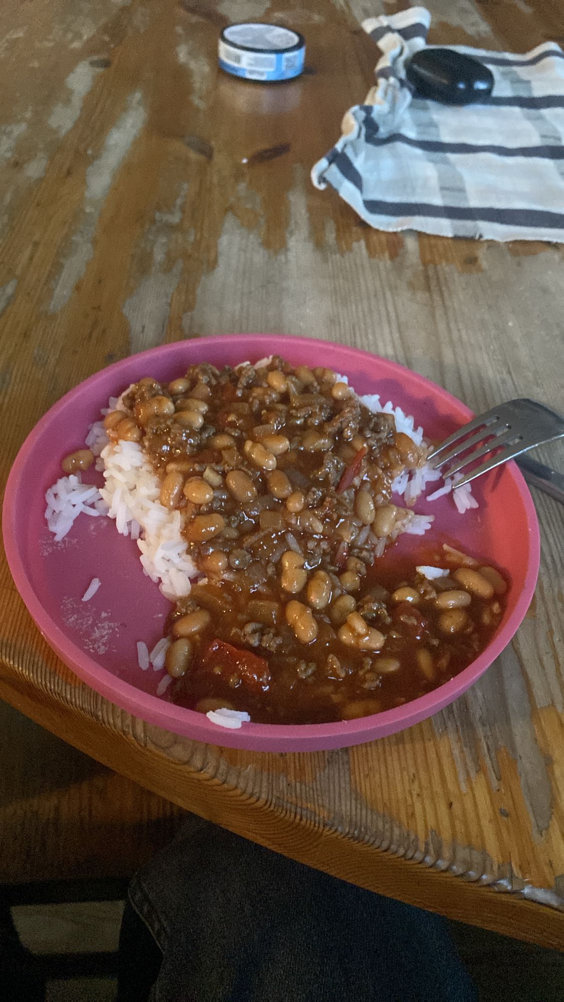 Rice with chili beans