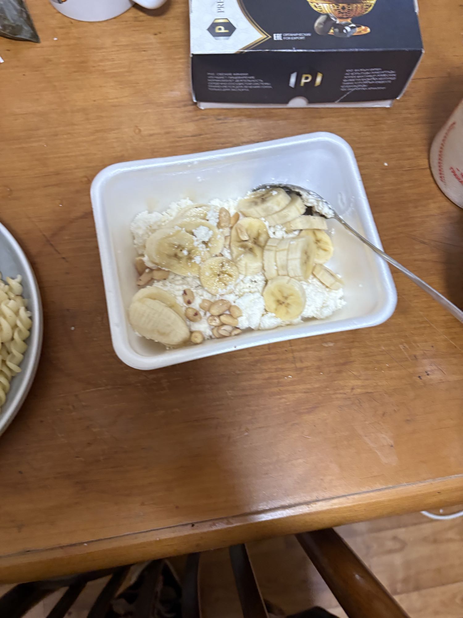 Творог с бананом