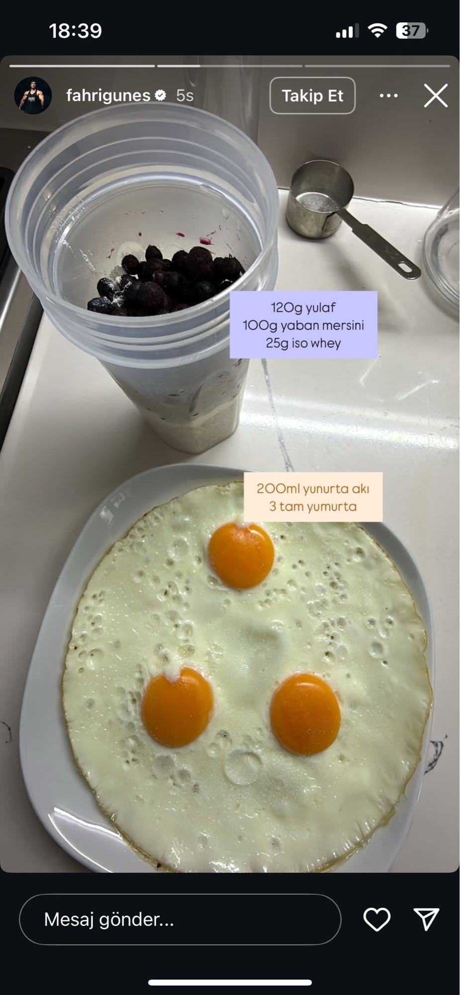 Yulaf ve Yumurta Kahvaltısı