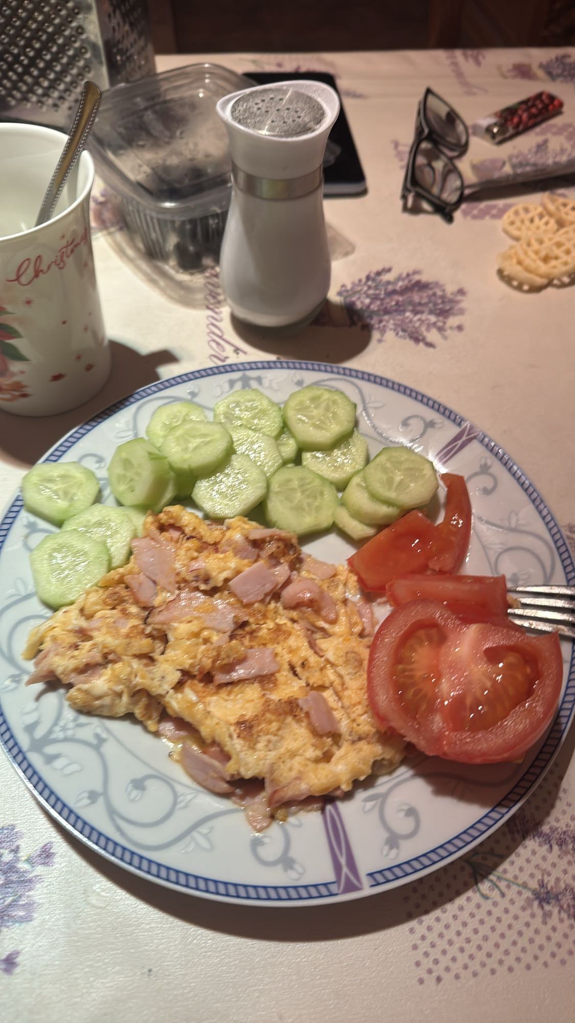 Ham Omelette with Vegetables