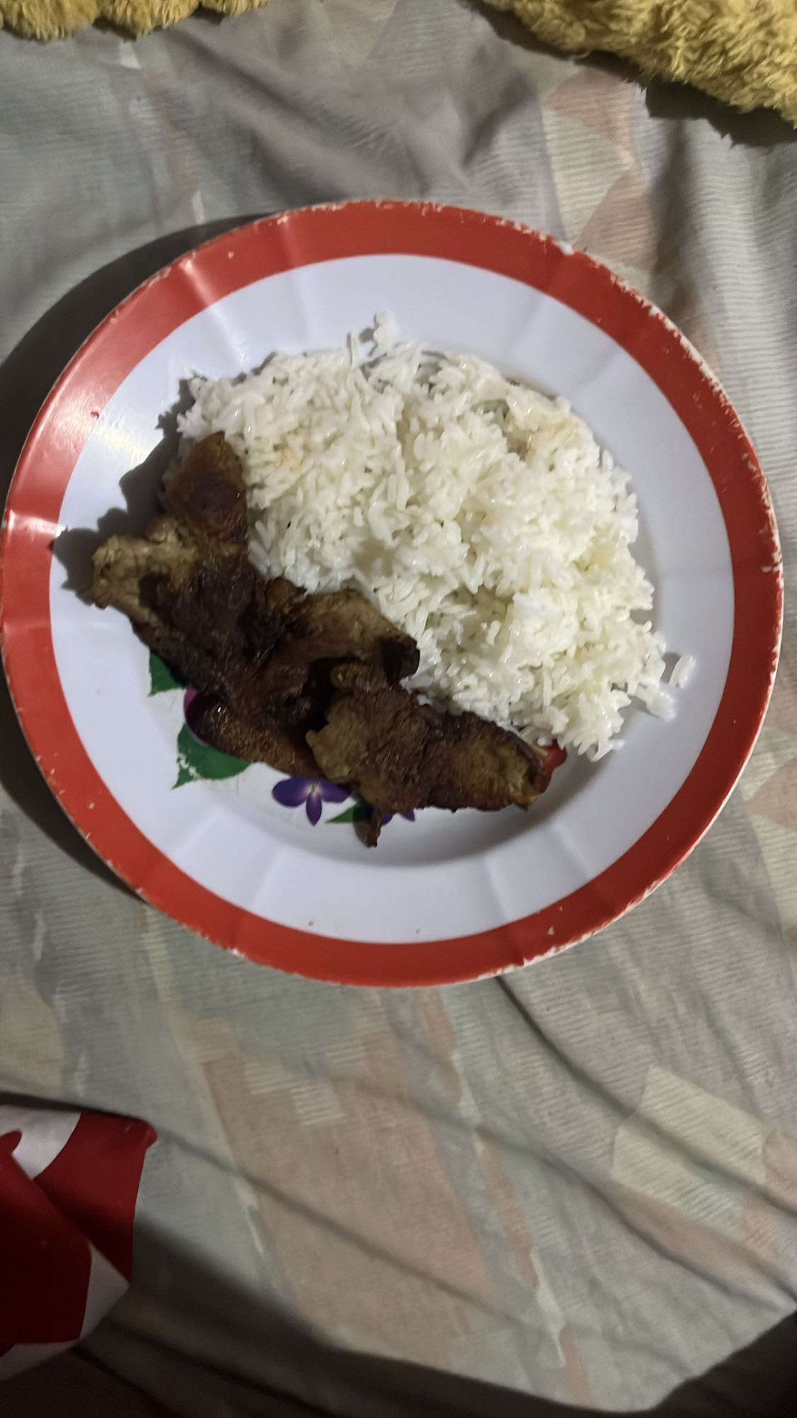 Arroz con carne asada