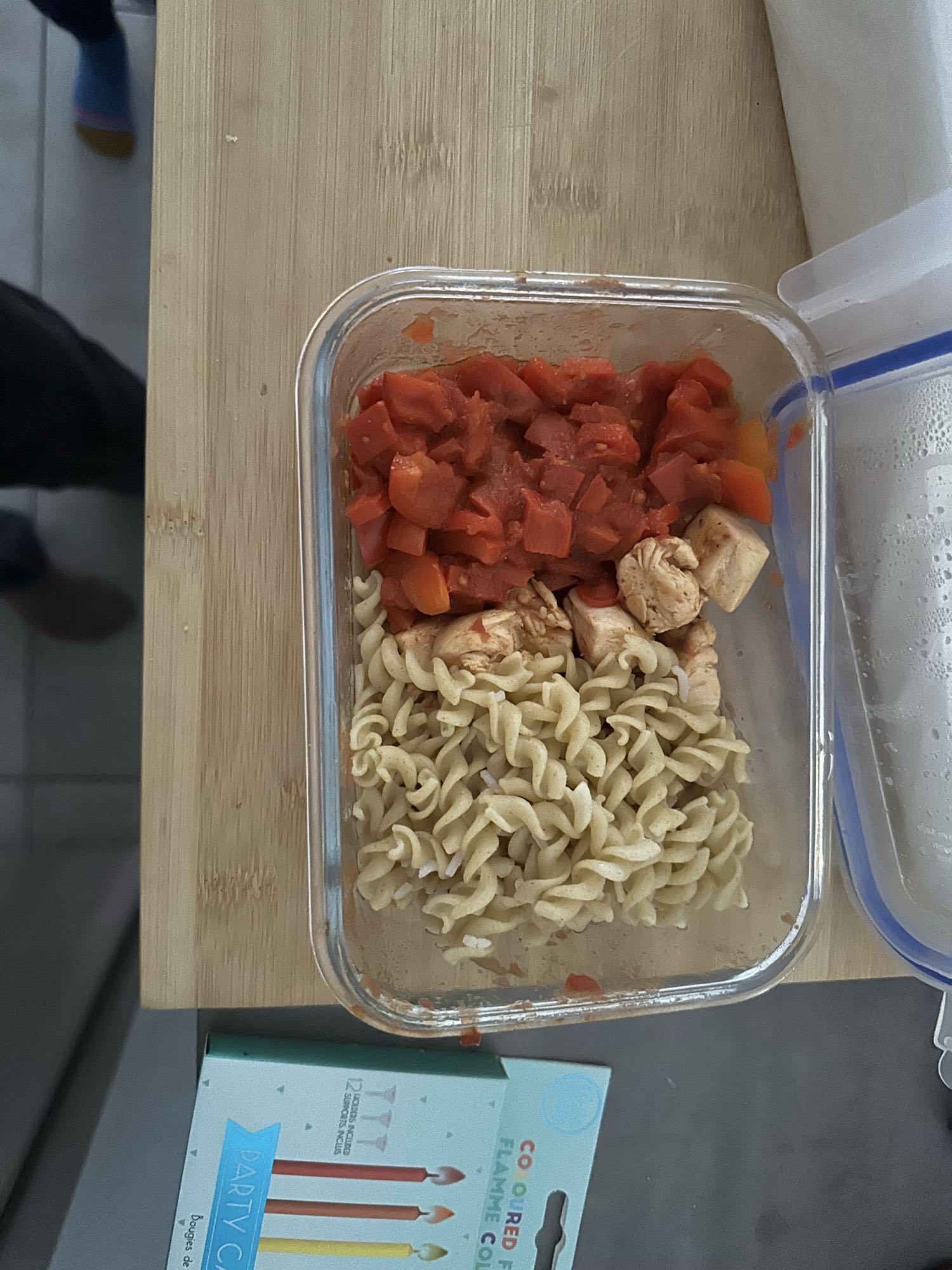 Pâtes au poulet et légumes