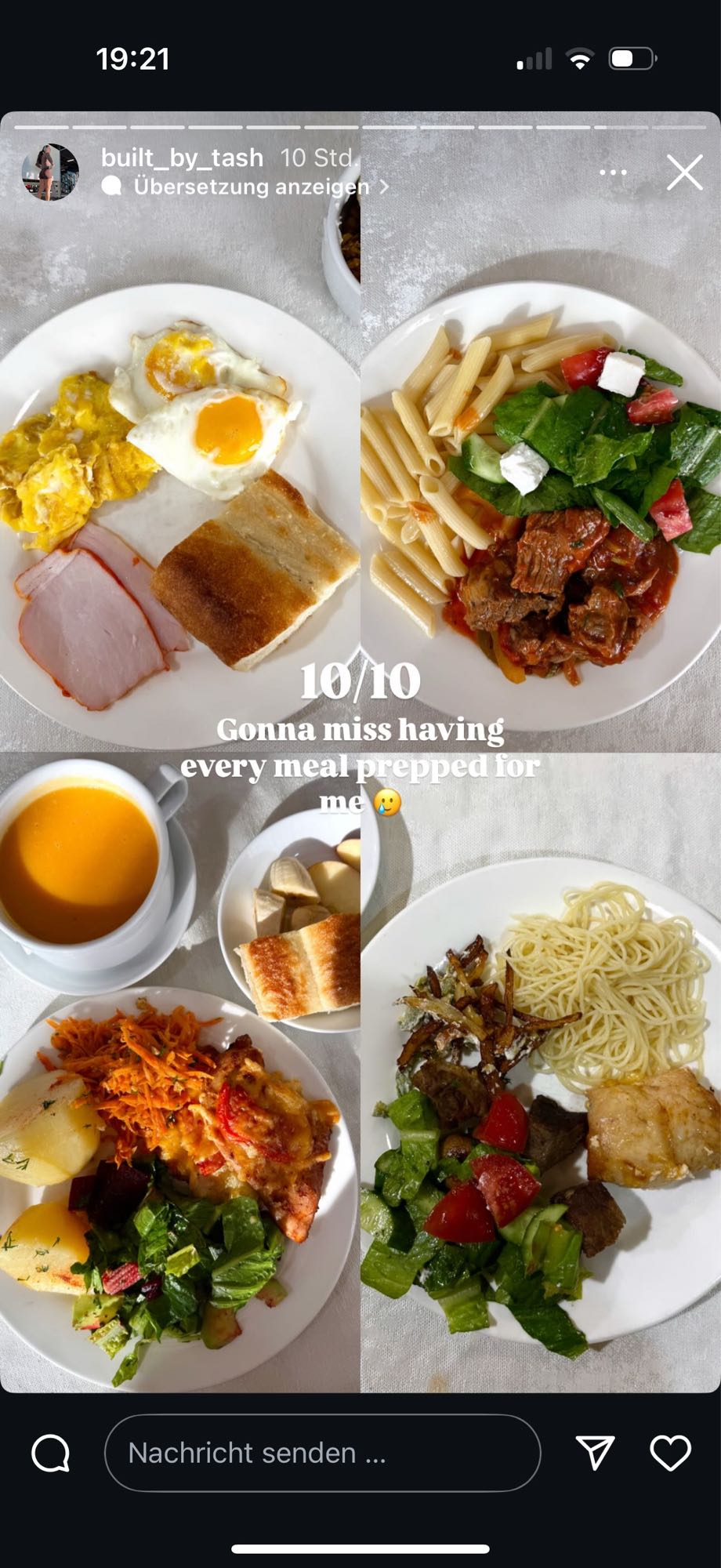 Verschiedene Mahlzeiten