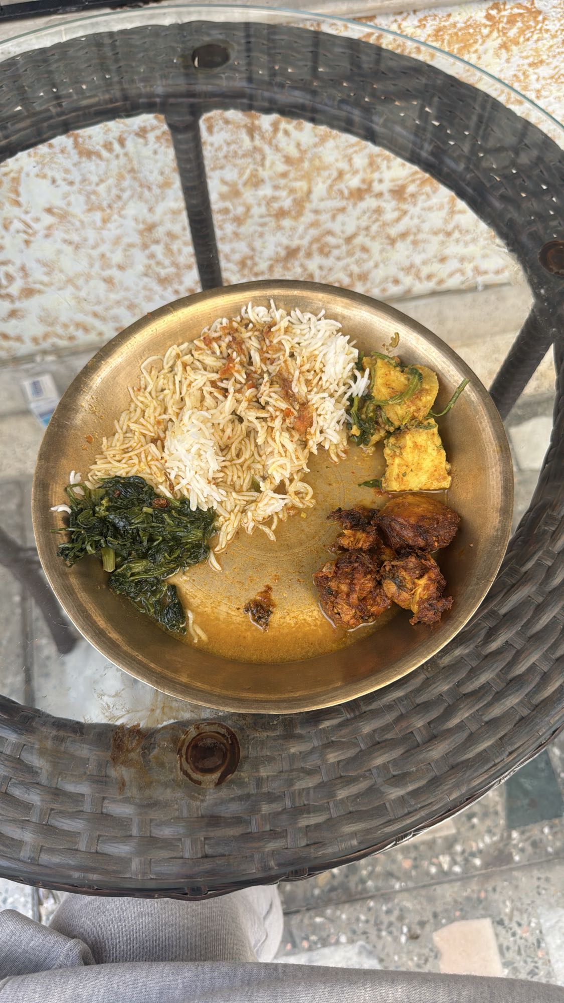 Rice with Chicken and Greens