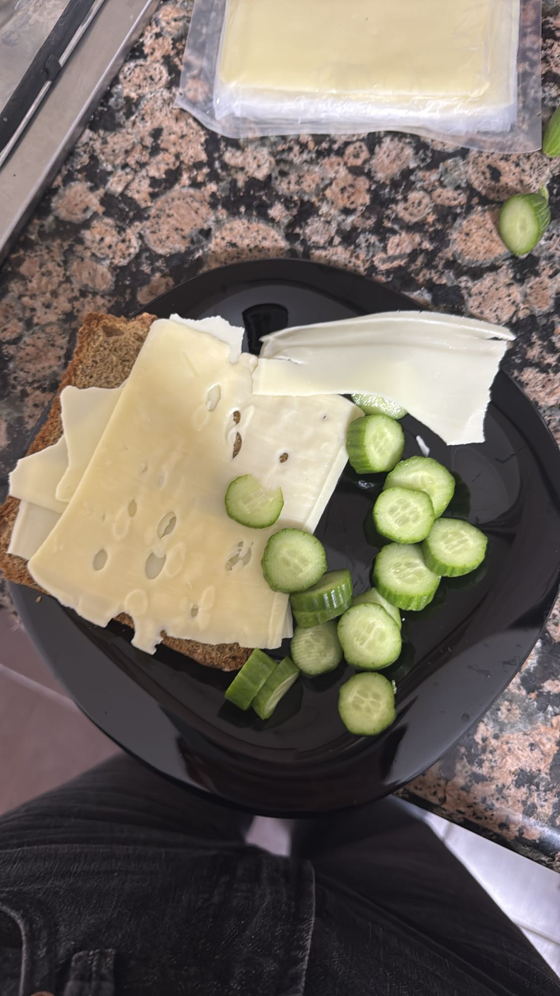 Cheese and Cucumber Toast