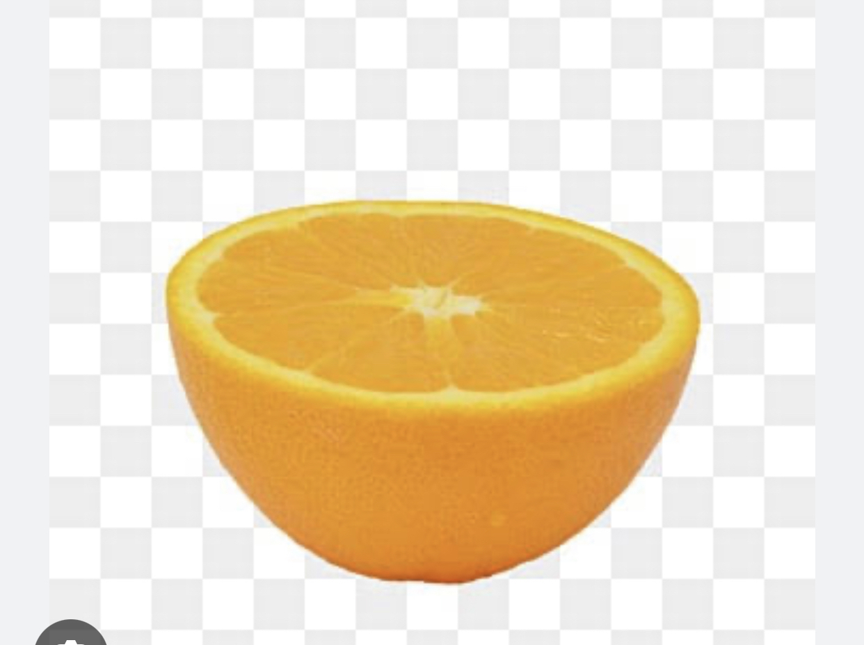 Demi-orange fraîche