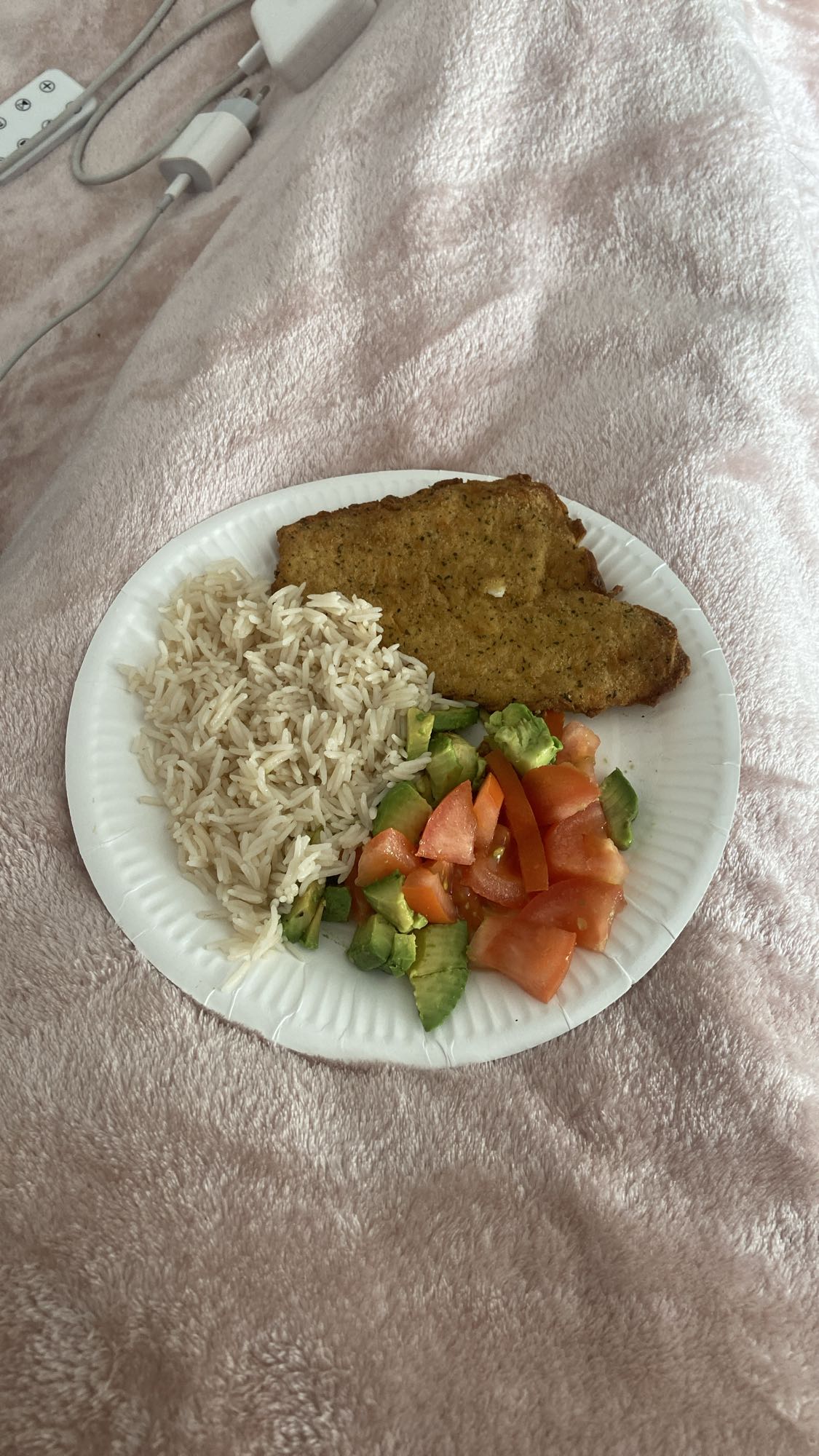 Filet pané avec riz