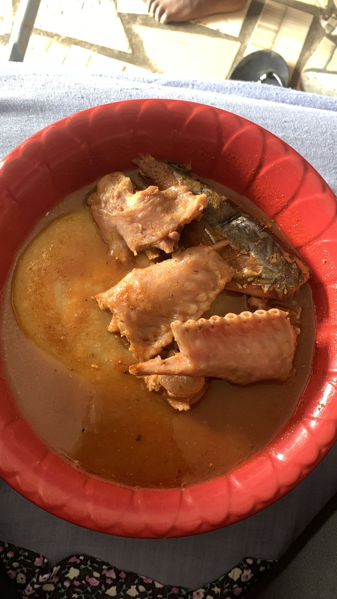 Seafood Soup with Fufu