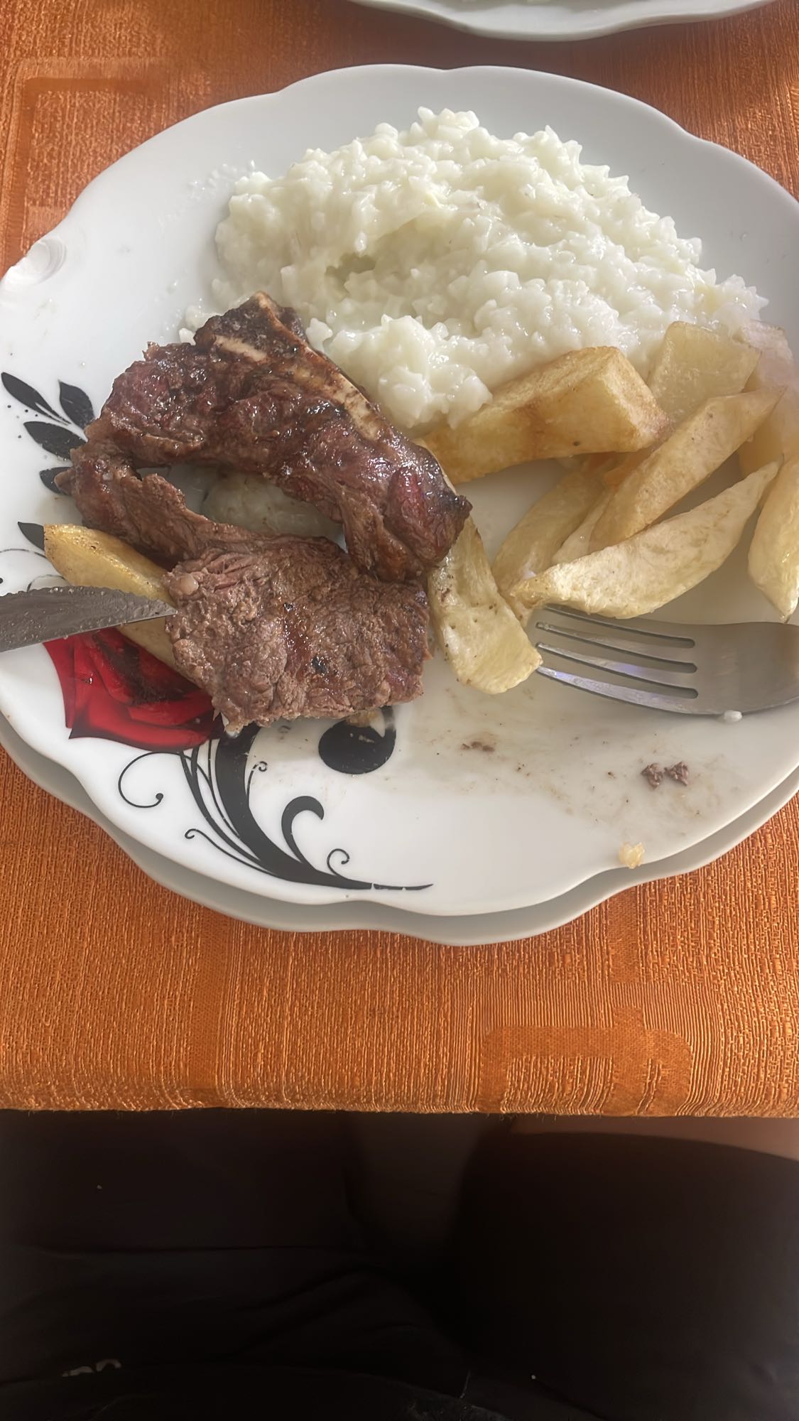 Carne asada con arroz