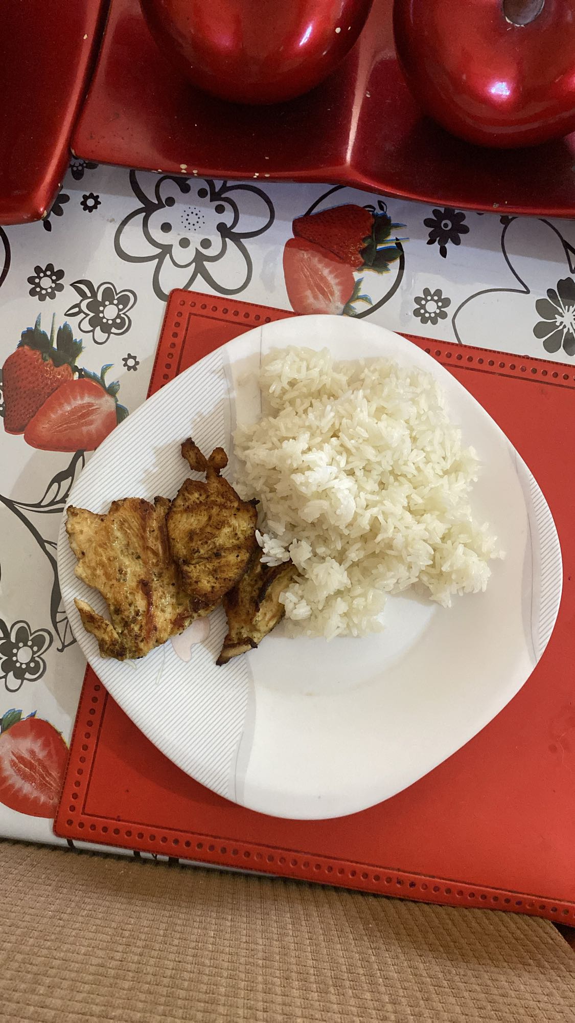 Pollo a la plancha con arroz