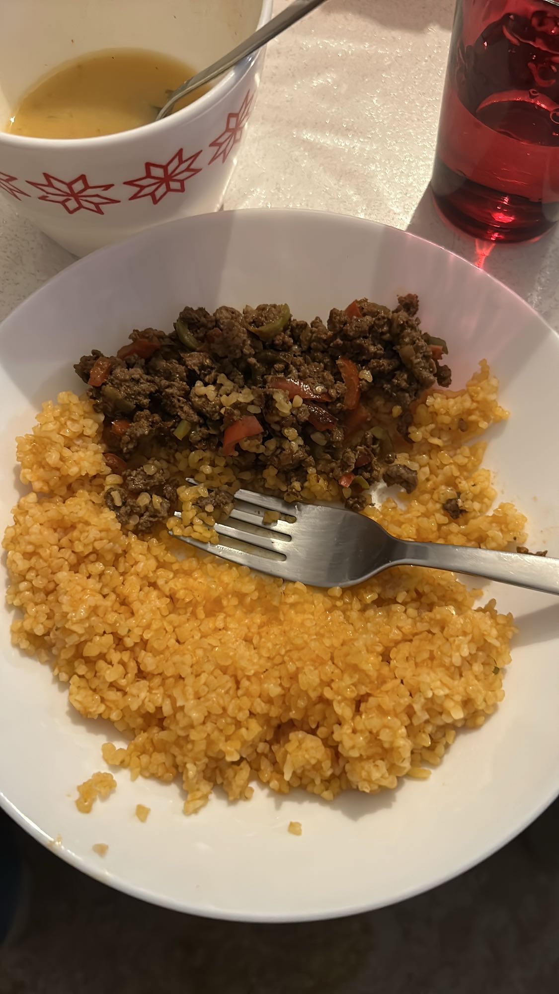 Boulgour avec viande hachée