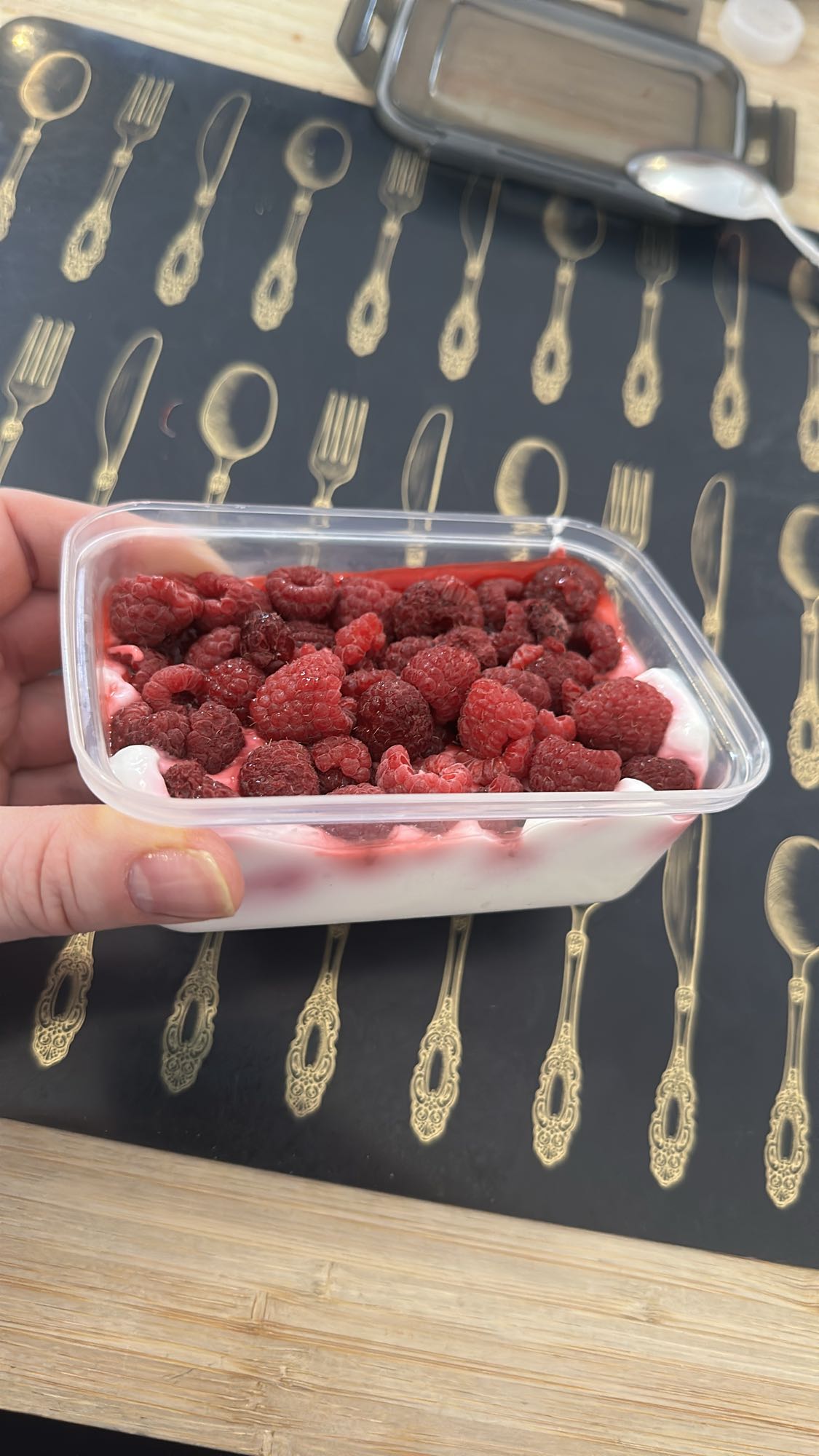 Yaourt aux framboises