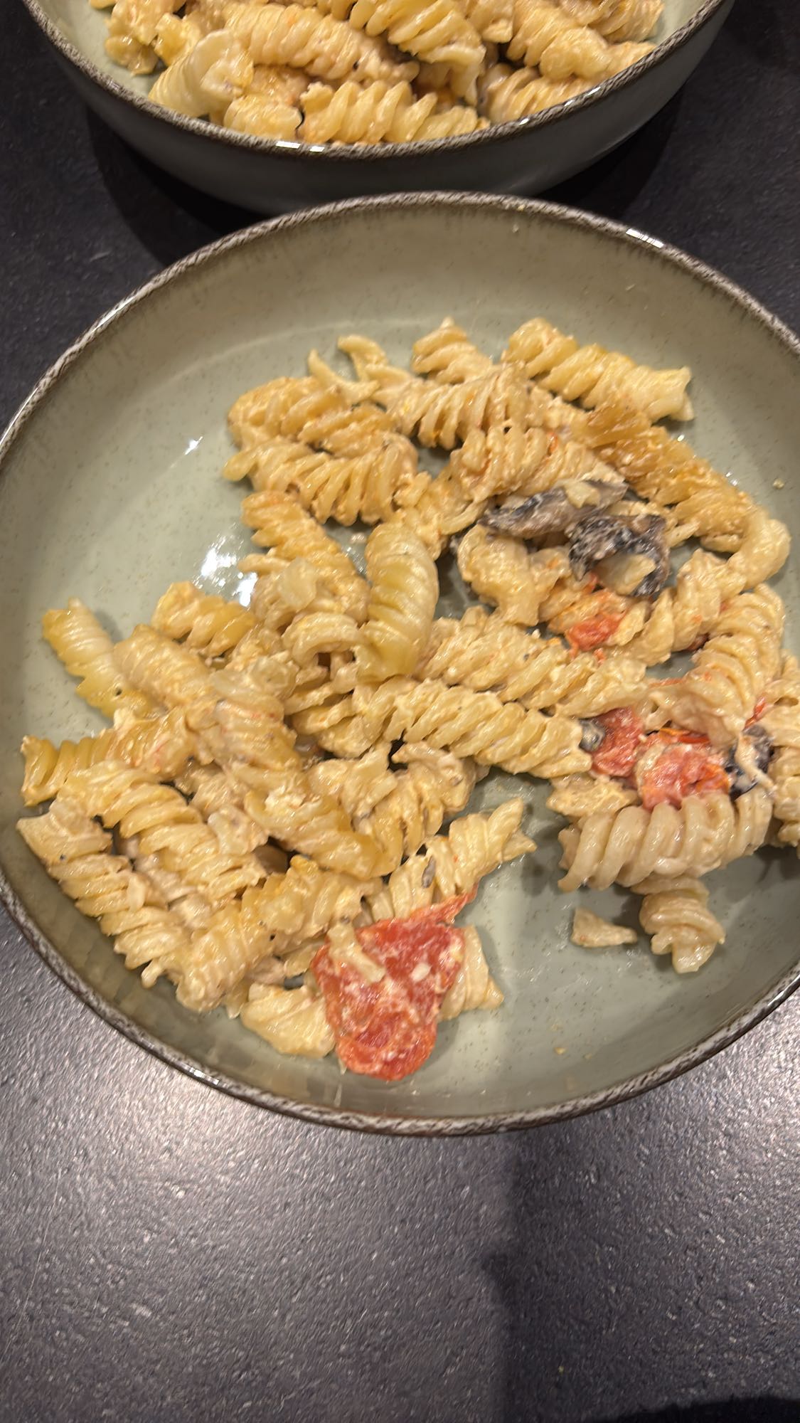 Pâtes crémeuses aux légumes