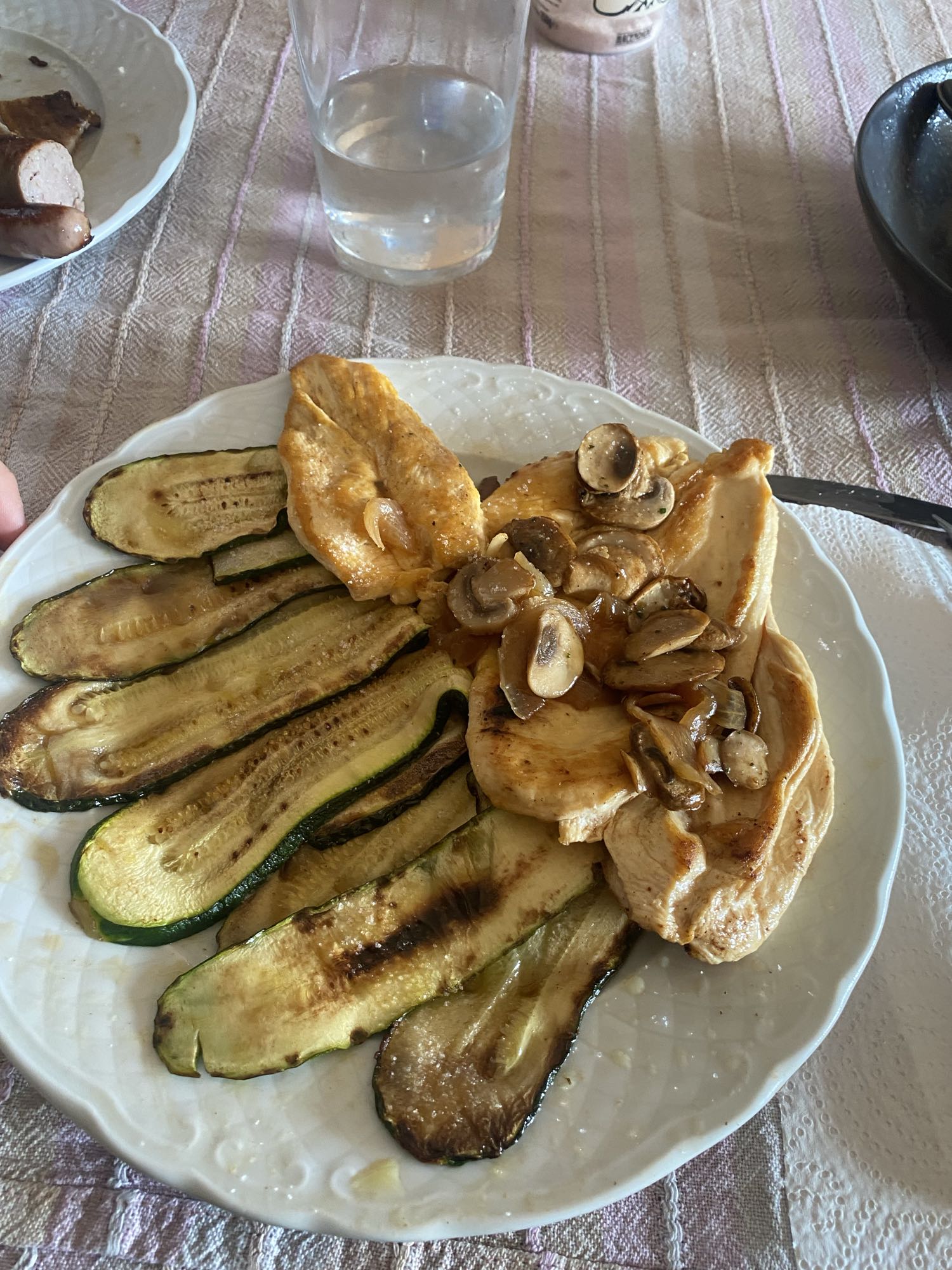 Pollo con calabacín